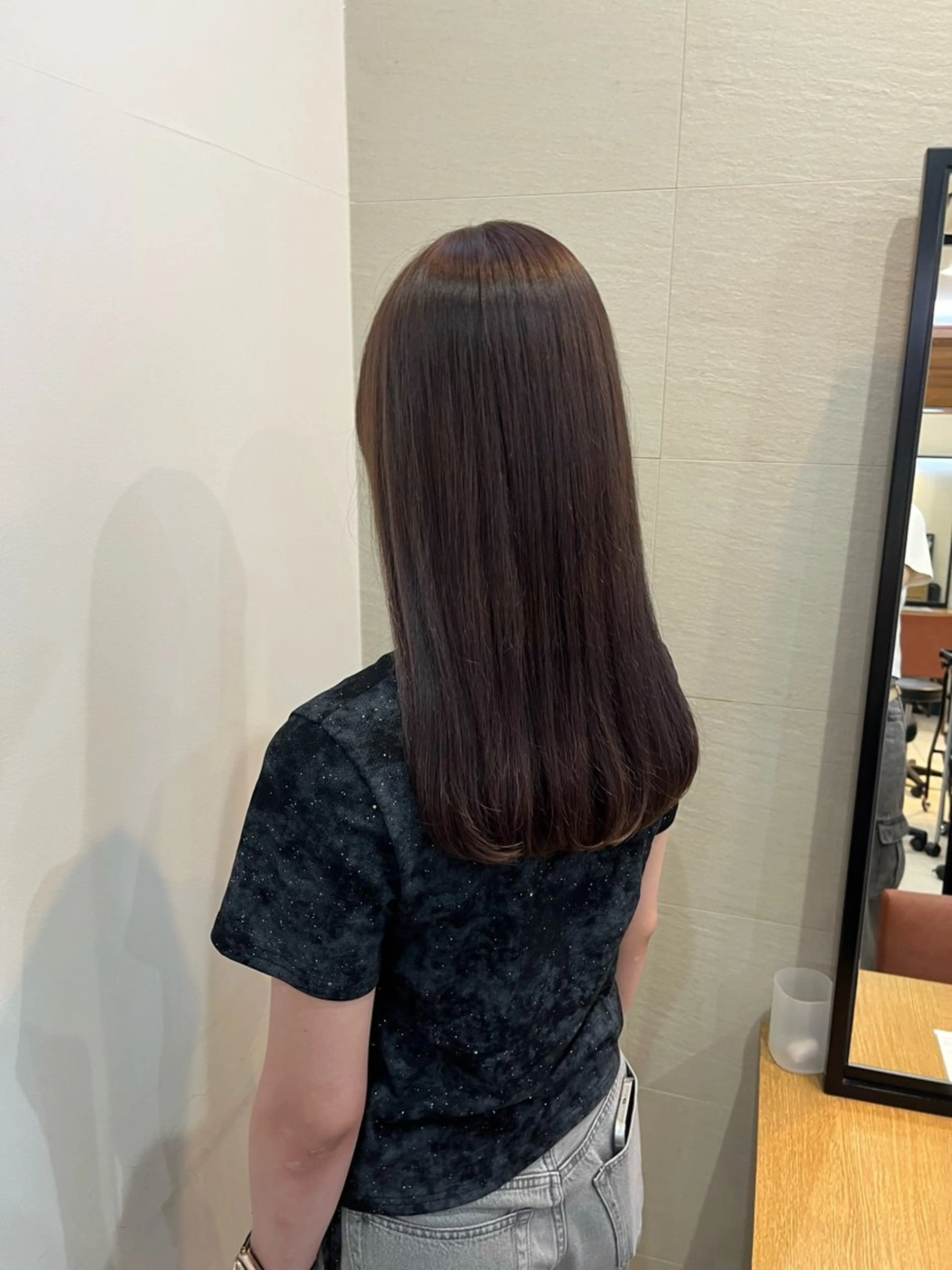 セミロング カラー 透明感カラー オリーブカラー 髪質改善 韓国風ヘア トリートメント ヘアカラー トリートメント 韓国風/透明感カラー 🐵mayu* 🐵のヘアスタイル