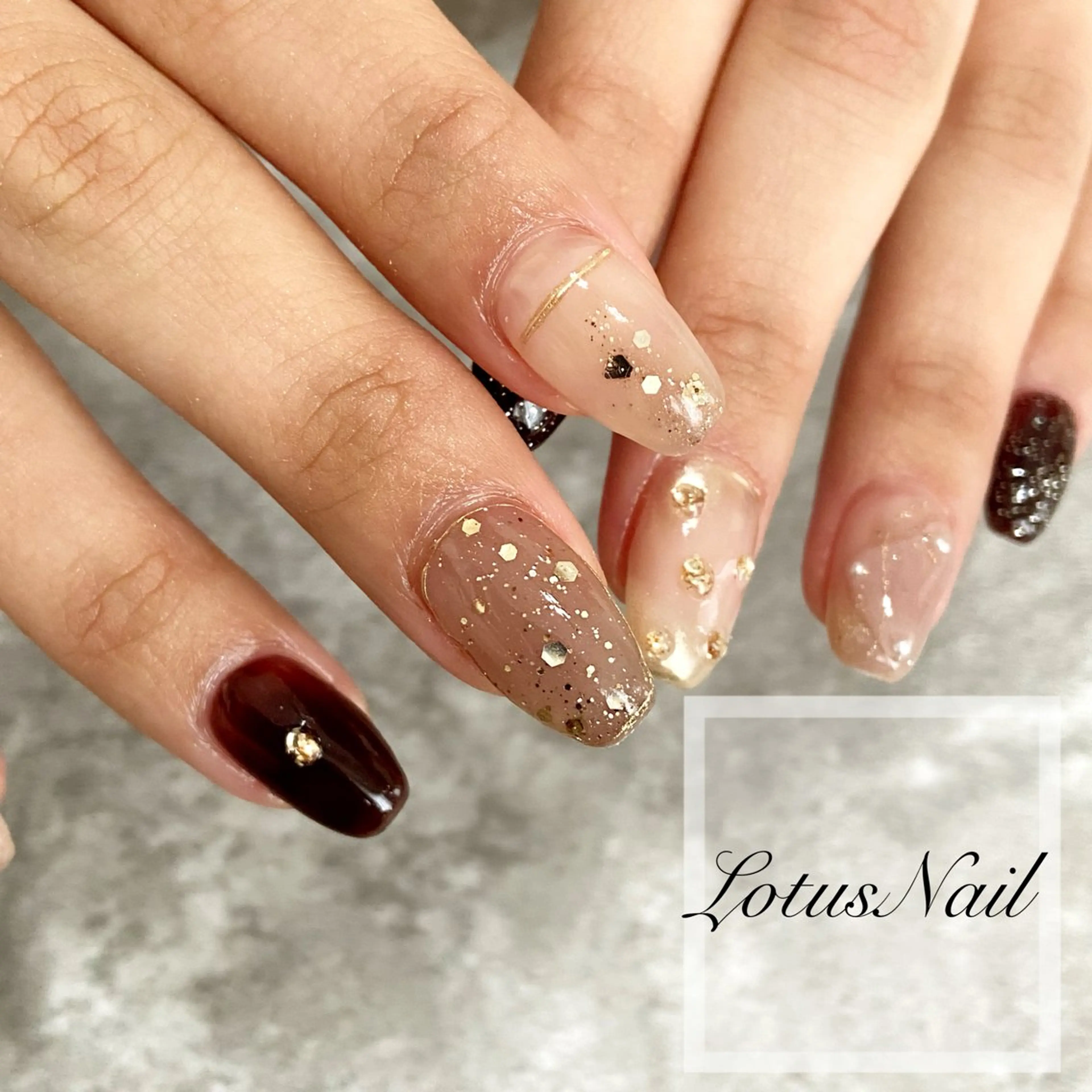 ネイル 持ち込み Lotus Nailのネイルデザイン