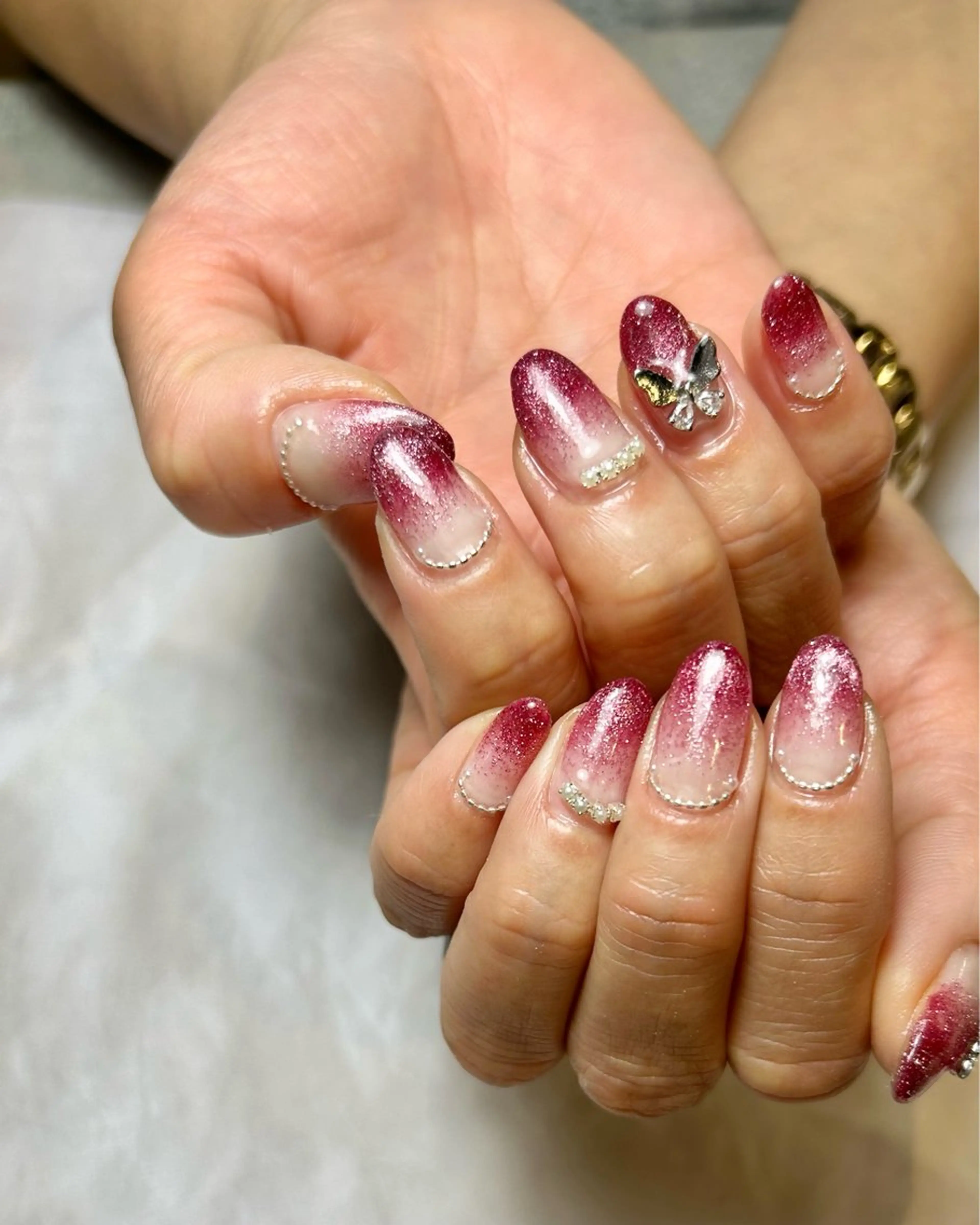 ネイル ピンク ハンドネイル Reflection marikoのネイルデザイン