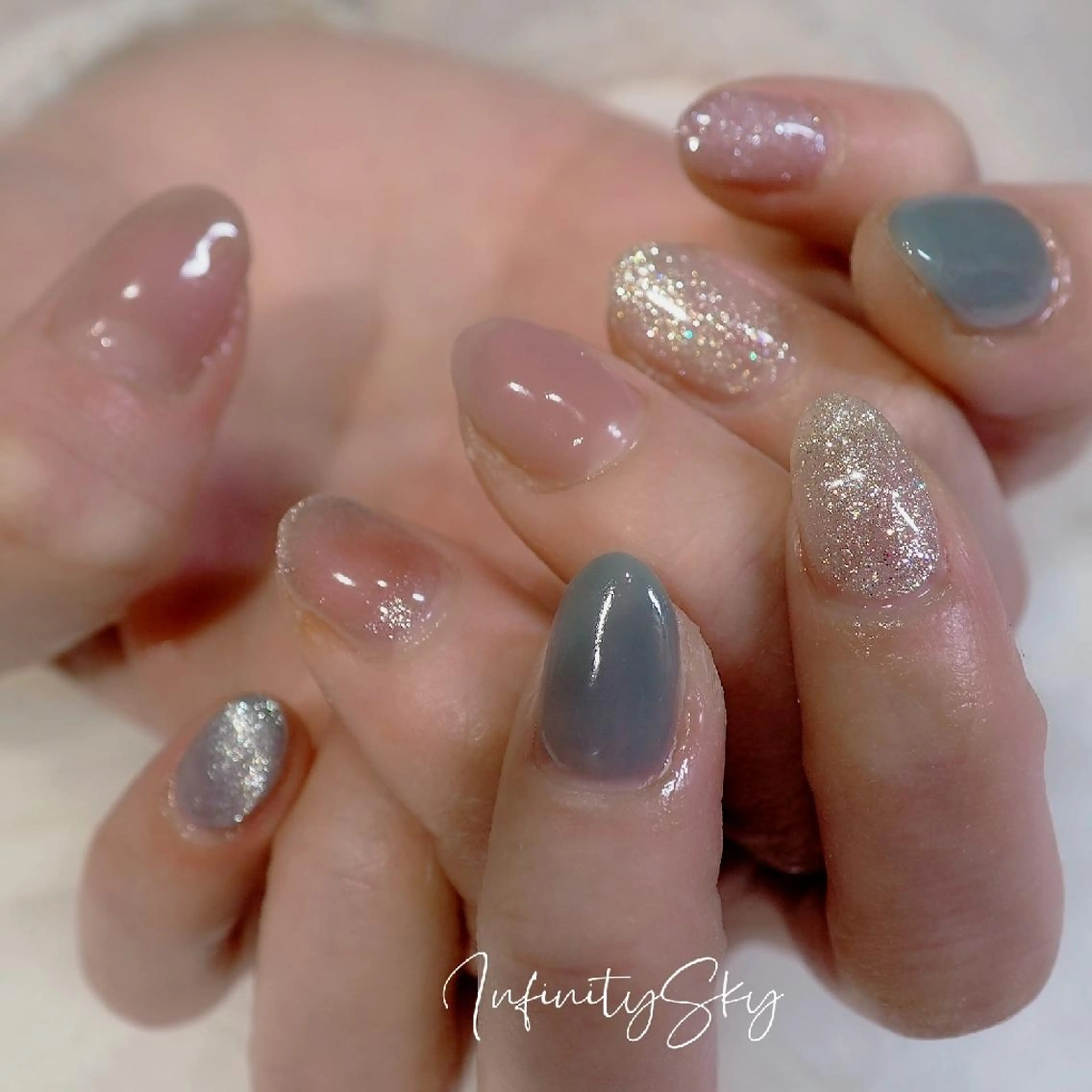 ネイル ハンドネイル infinity skyのネイルデザイン