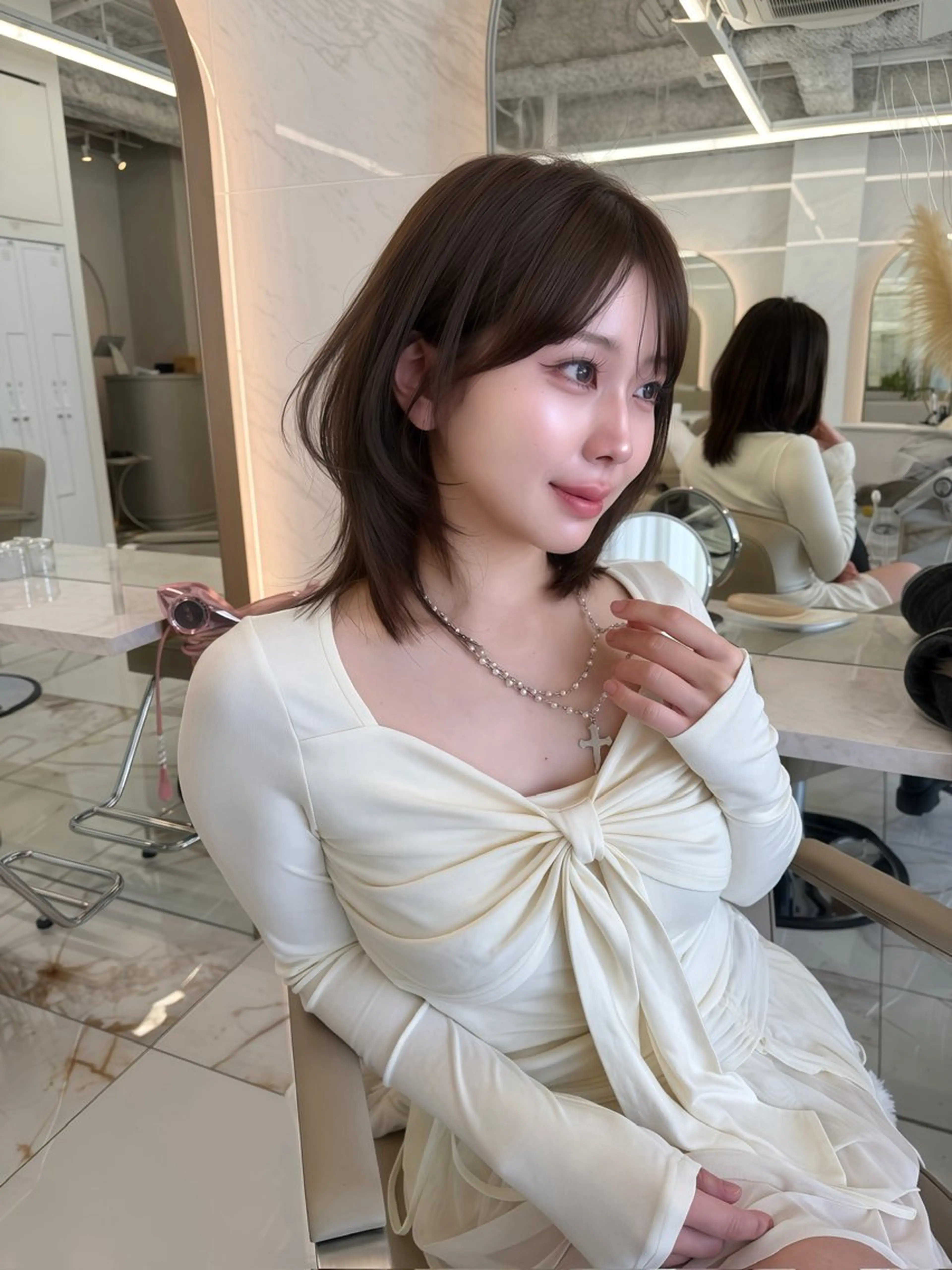 ロング 韓国風ヘア kiti Sakaeのヘアスタイル