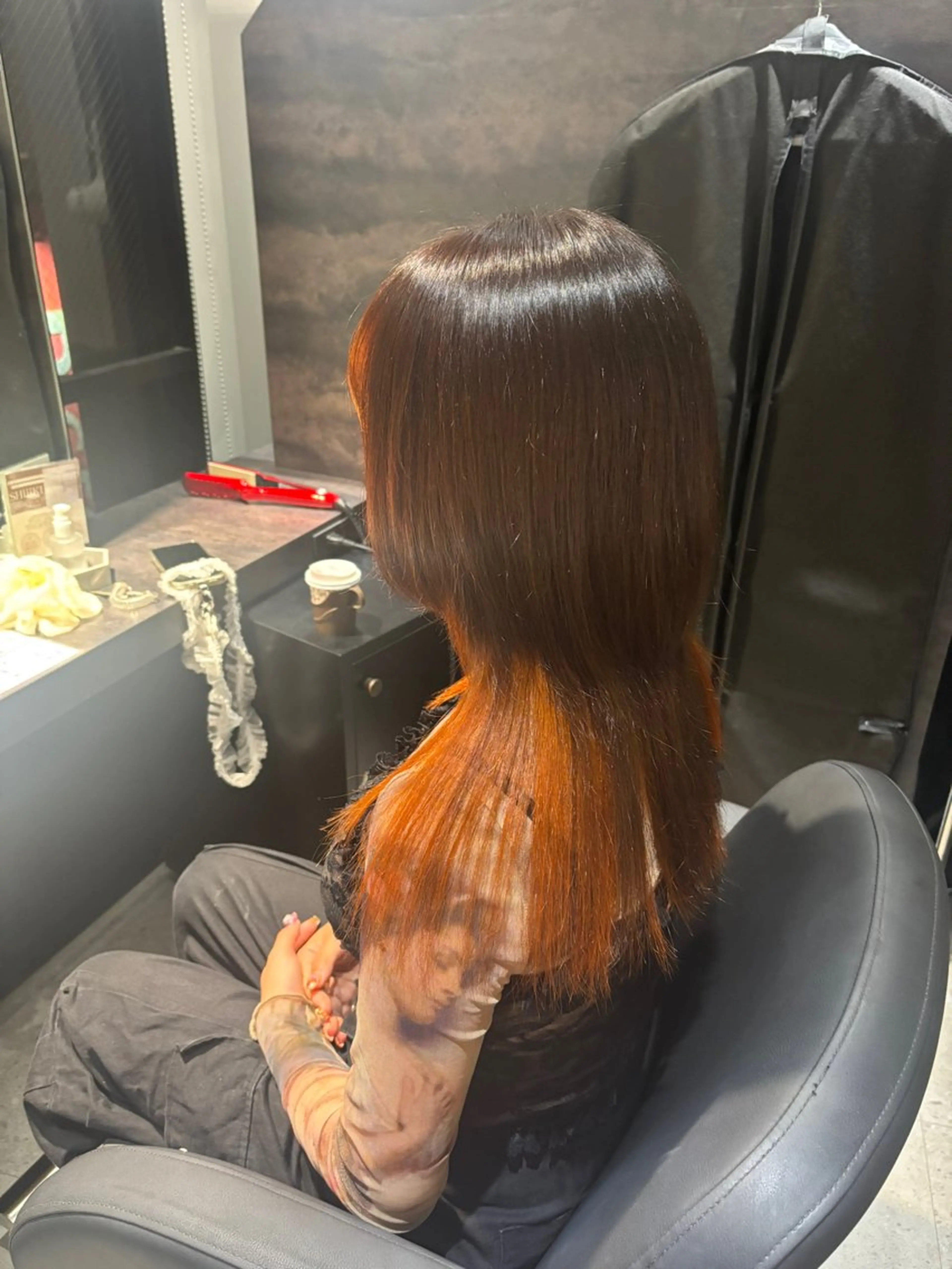 ミディアム ヘアカラー 佐々木 輝人のヘアスタイル