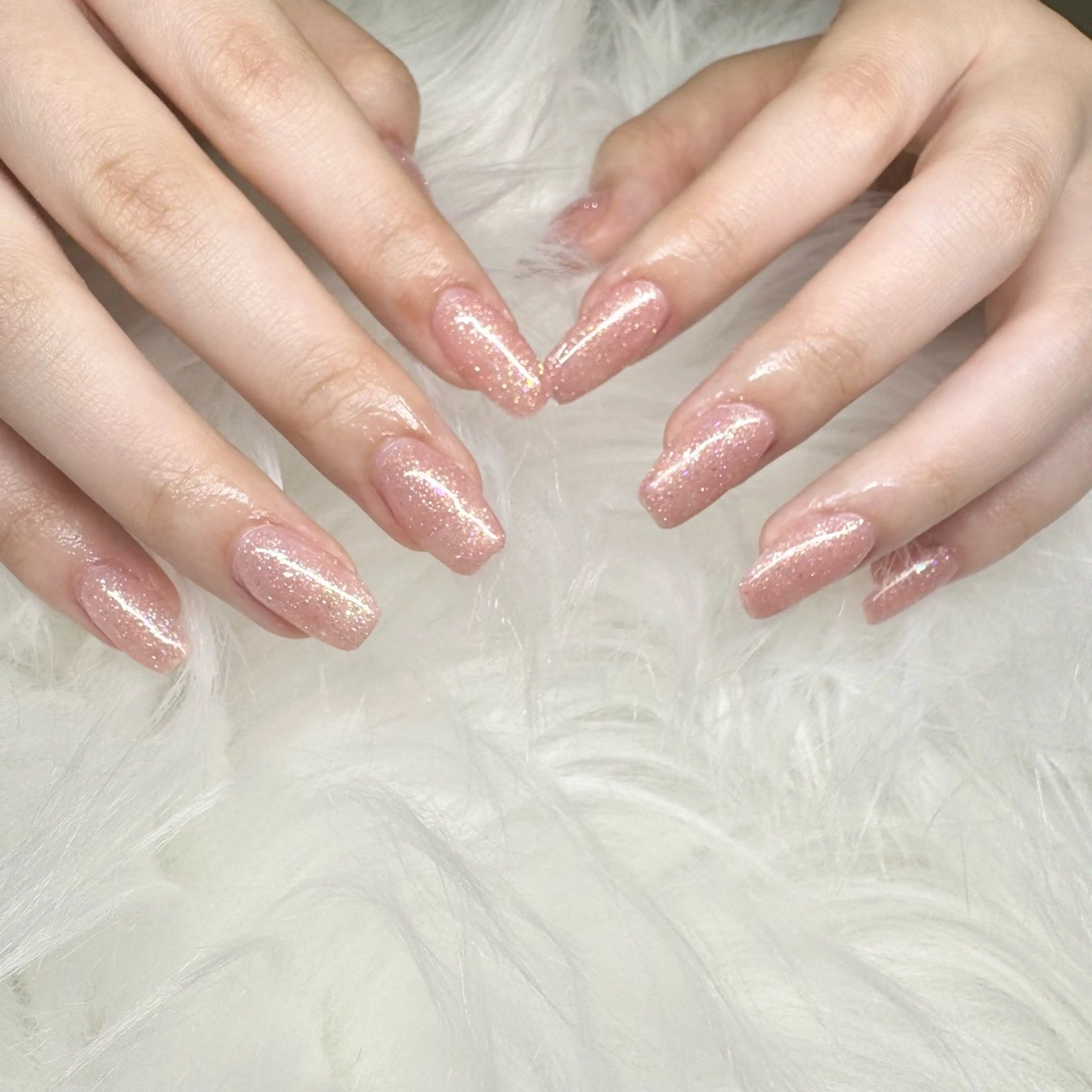 ネイル ラメ(グリッター) ワンカラーネイル chai.上本町 UNRIのネイルデザイン