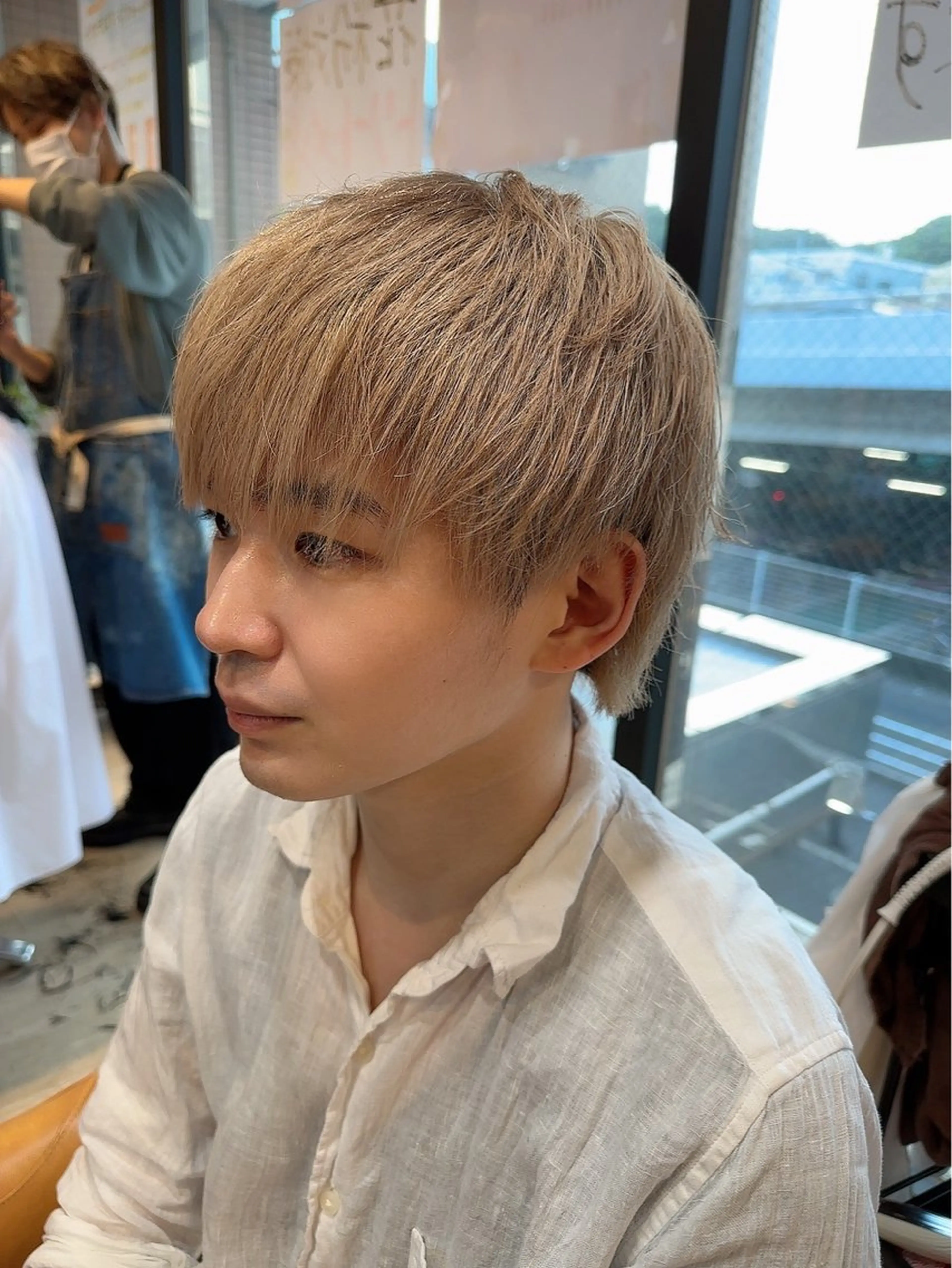 メンズ カット ヘアカラー 髪質改善&ストレート ‪✂︎‬鈴木青樹のヘアスタイル