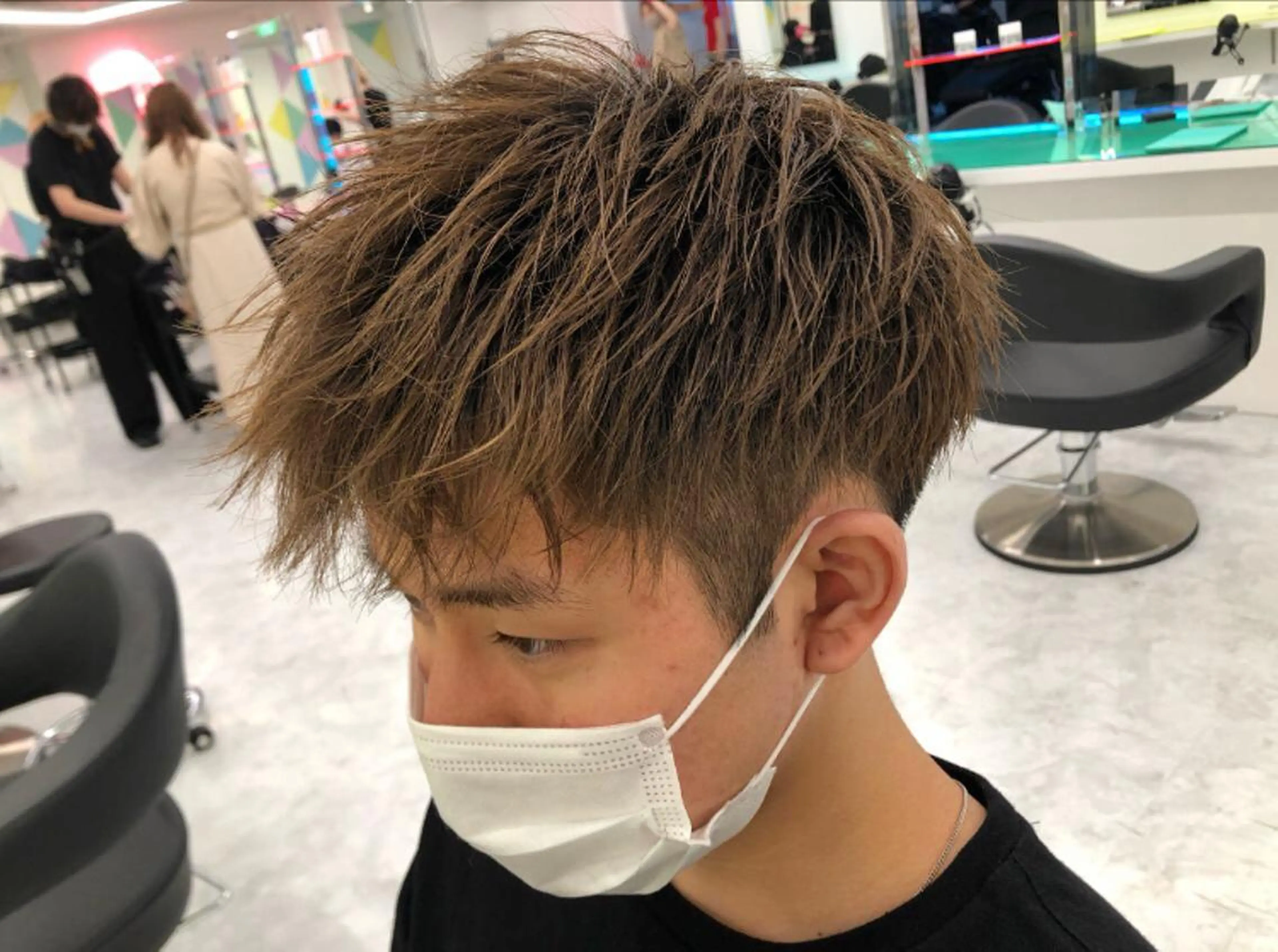 パーマ メンズ BABY 艶髪暗髪ヘア💖達人のヘアスタイル