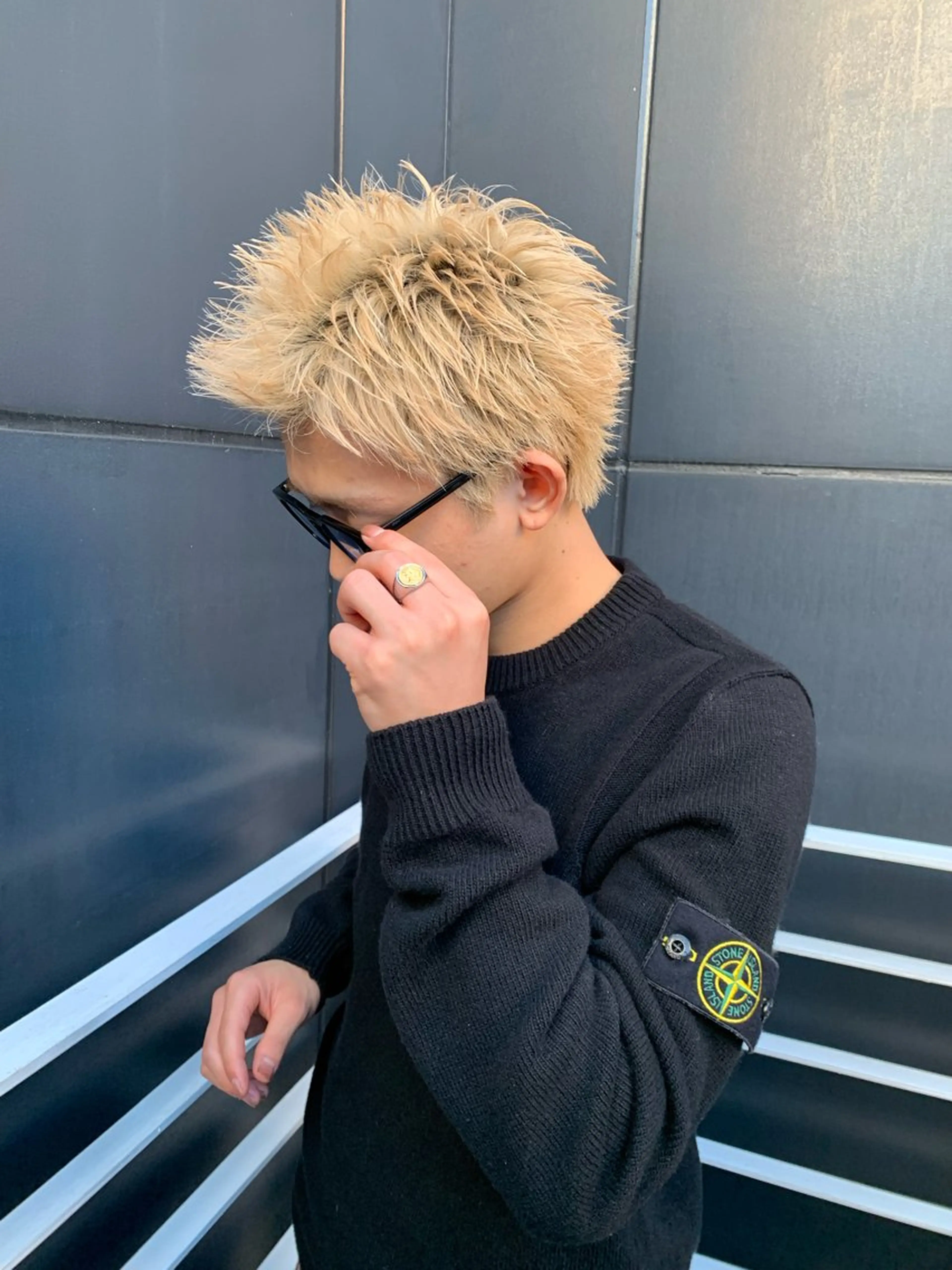 メンズ ヘアカラー 佐藤 大翔のヘアスタイル