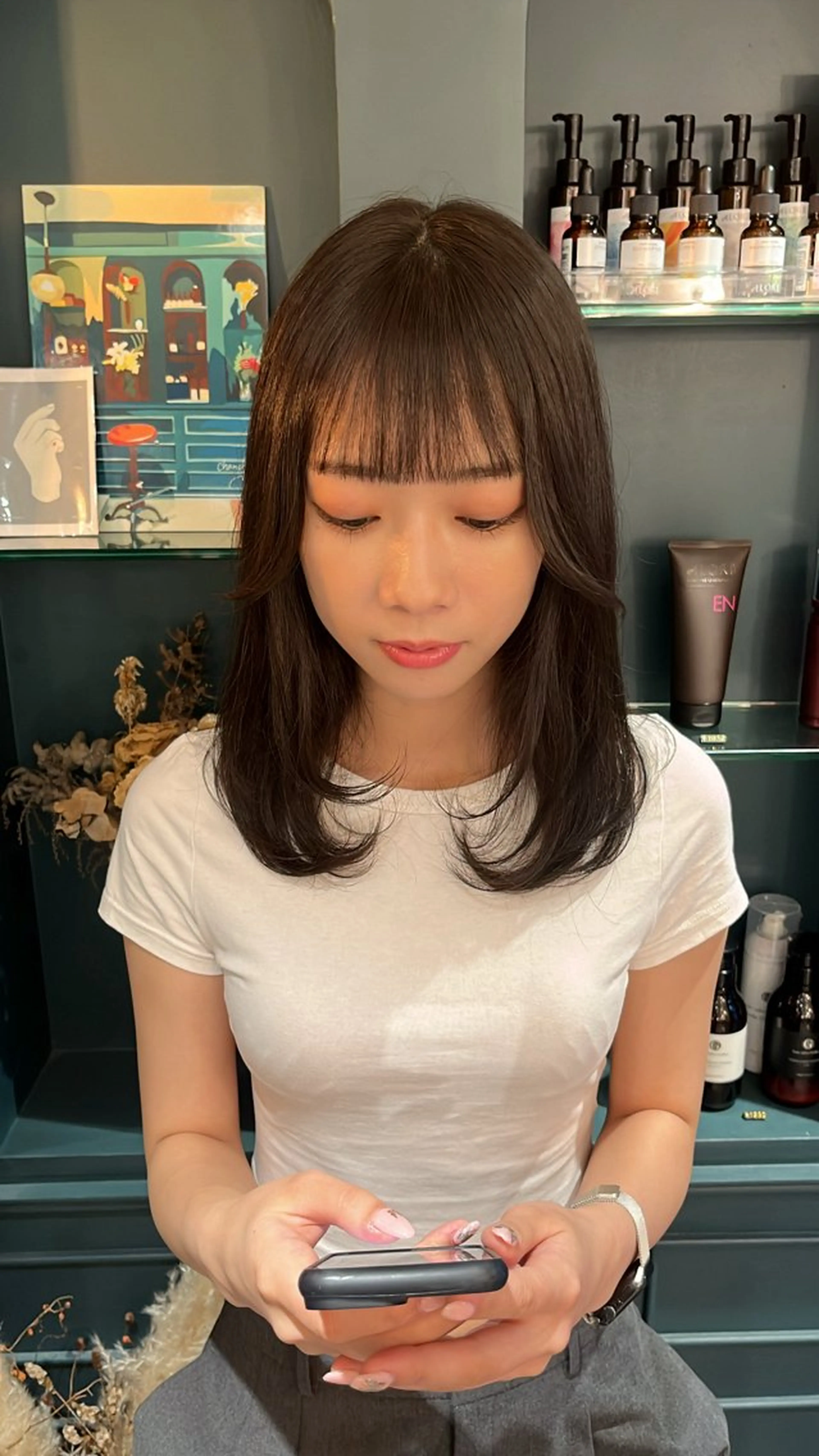 セミロング カラー ヘアカラー 🌻暖色カラー🌻 sakuraのヘアスタイル