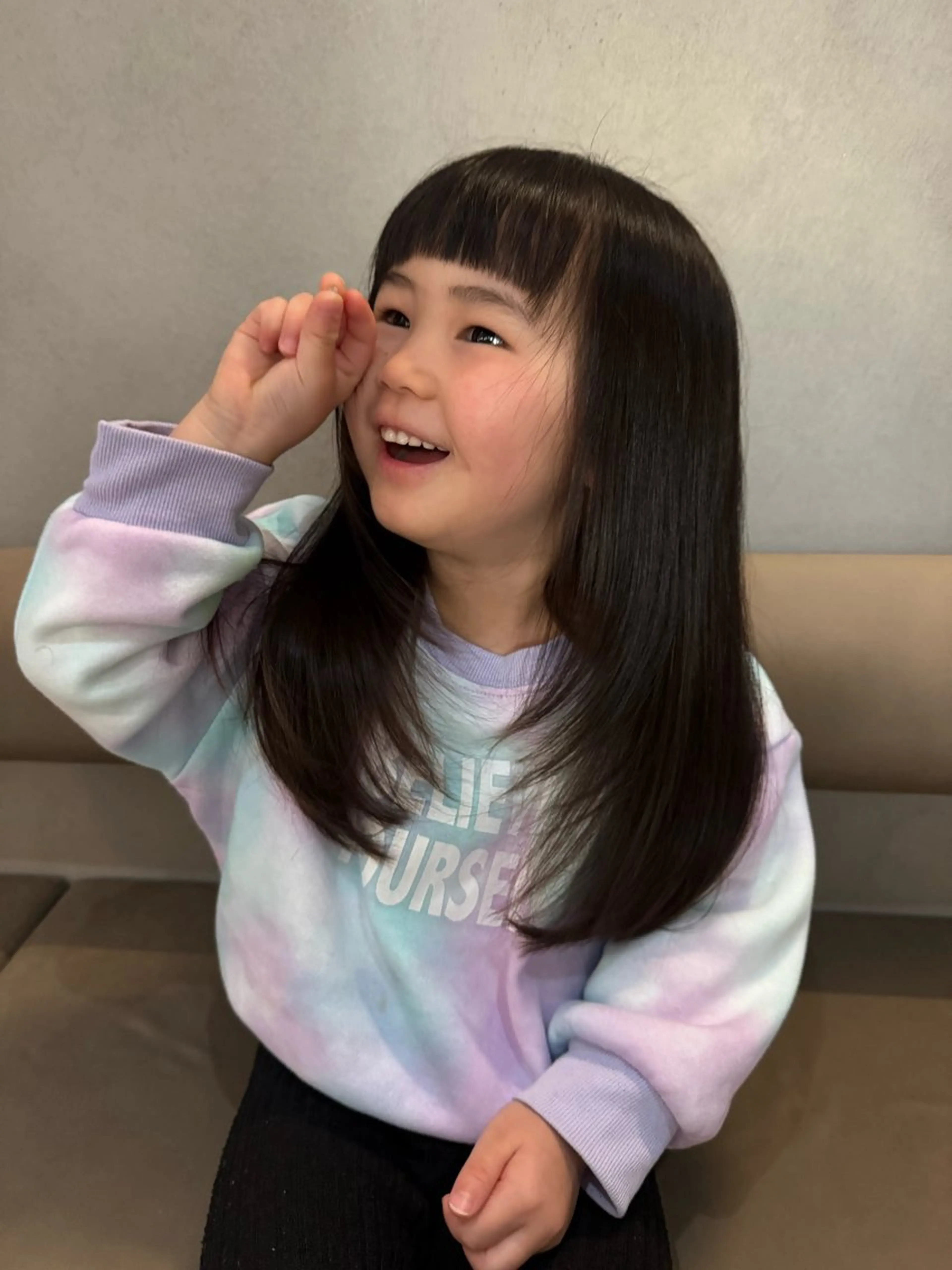 セミロング キッズ 松本 夢叶のヘアスタイル