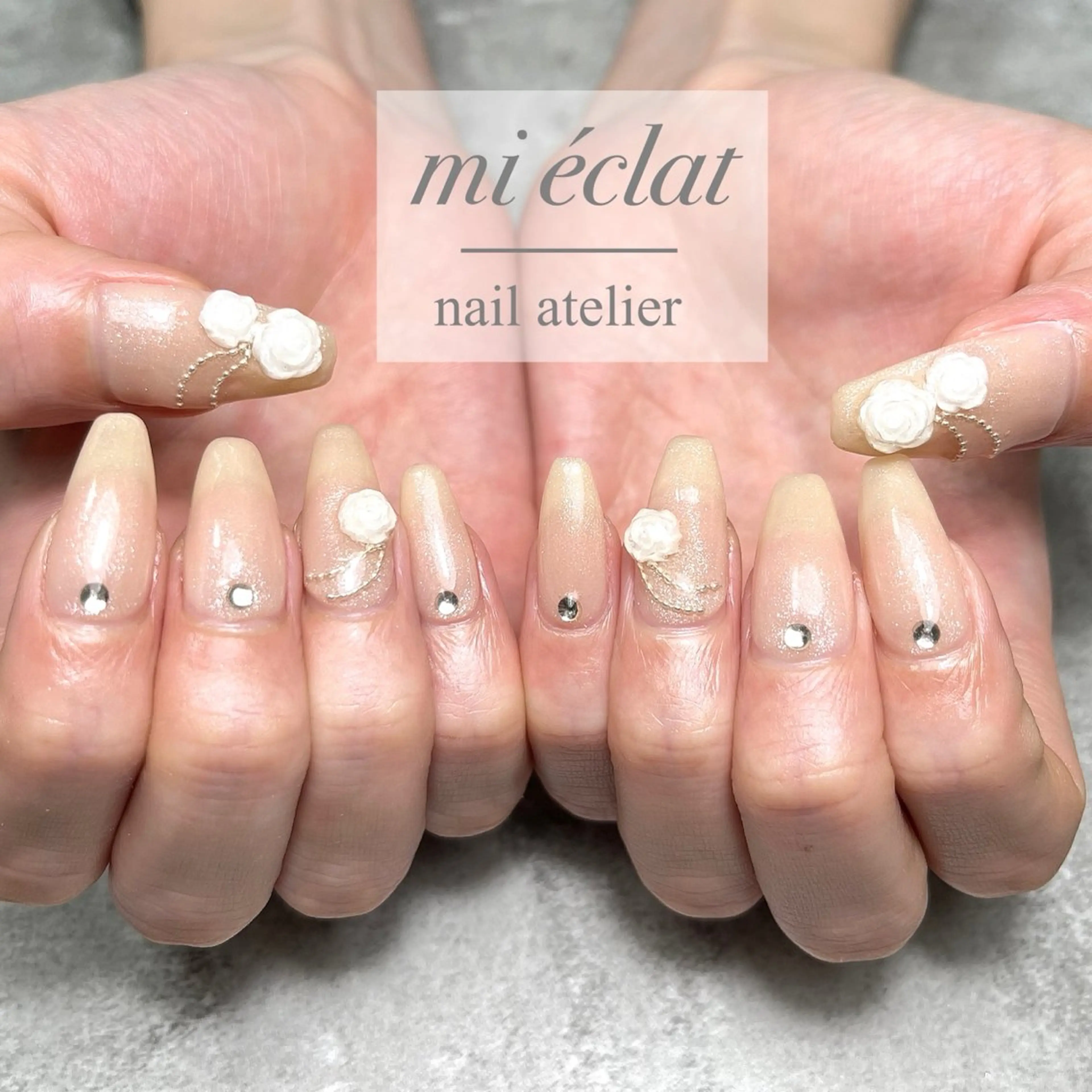 ネイル アートネイル ワンホンネイル ハンドネイル mi éclat ミ　エクラのネイルデザイン