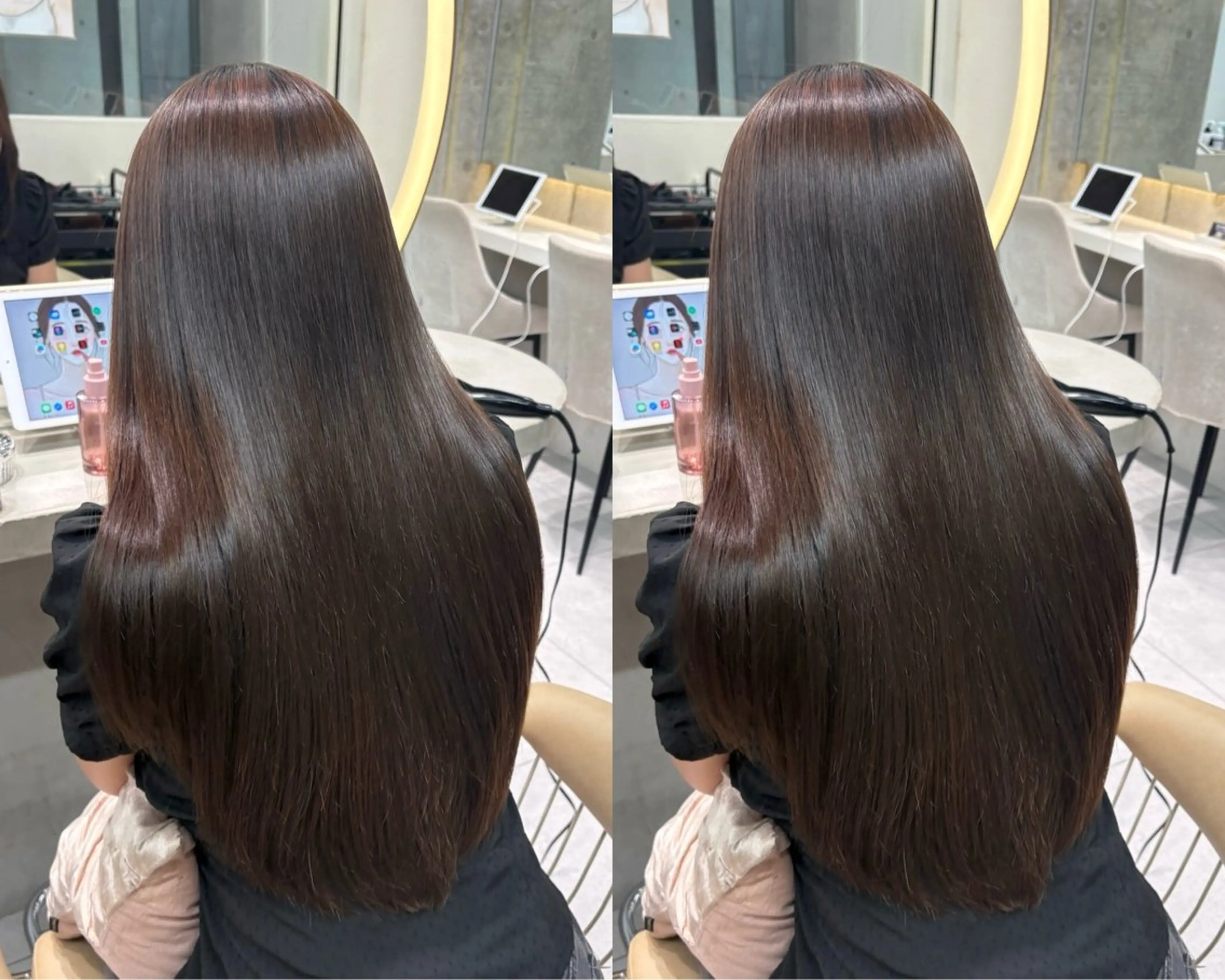 ロング ヘアカラー トリートメント 顔周り🇰🇷韓国 レイヤー/モエのヘアスタイル