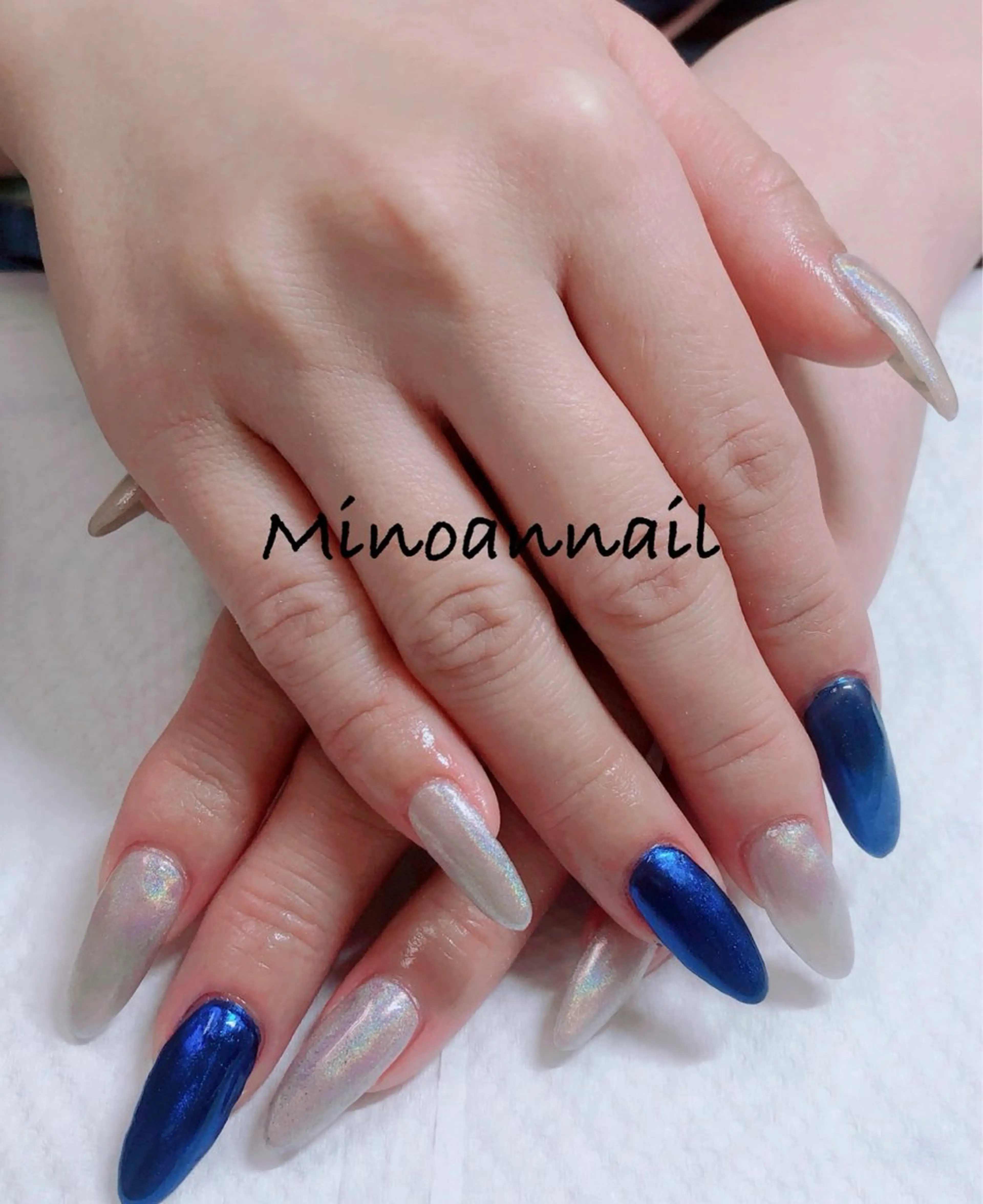 ネイル ミラーネイル 美ノ庵ネイルサロン メトロポリタン前店のネイルデザイン