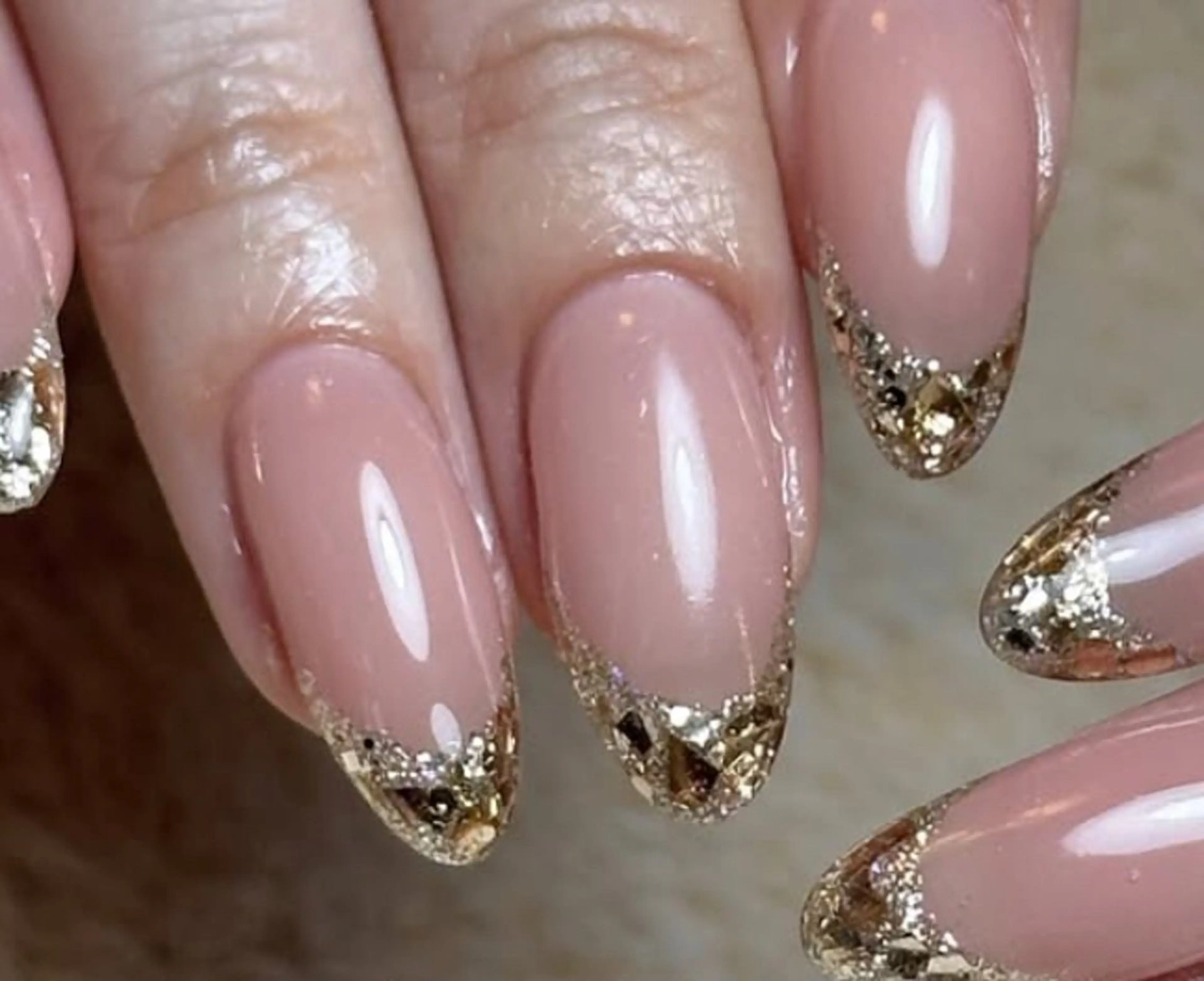 【オフ込み】💅ガラスフレンチ✨️✨️♡⃛♡⃛♡⃛の写真