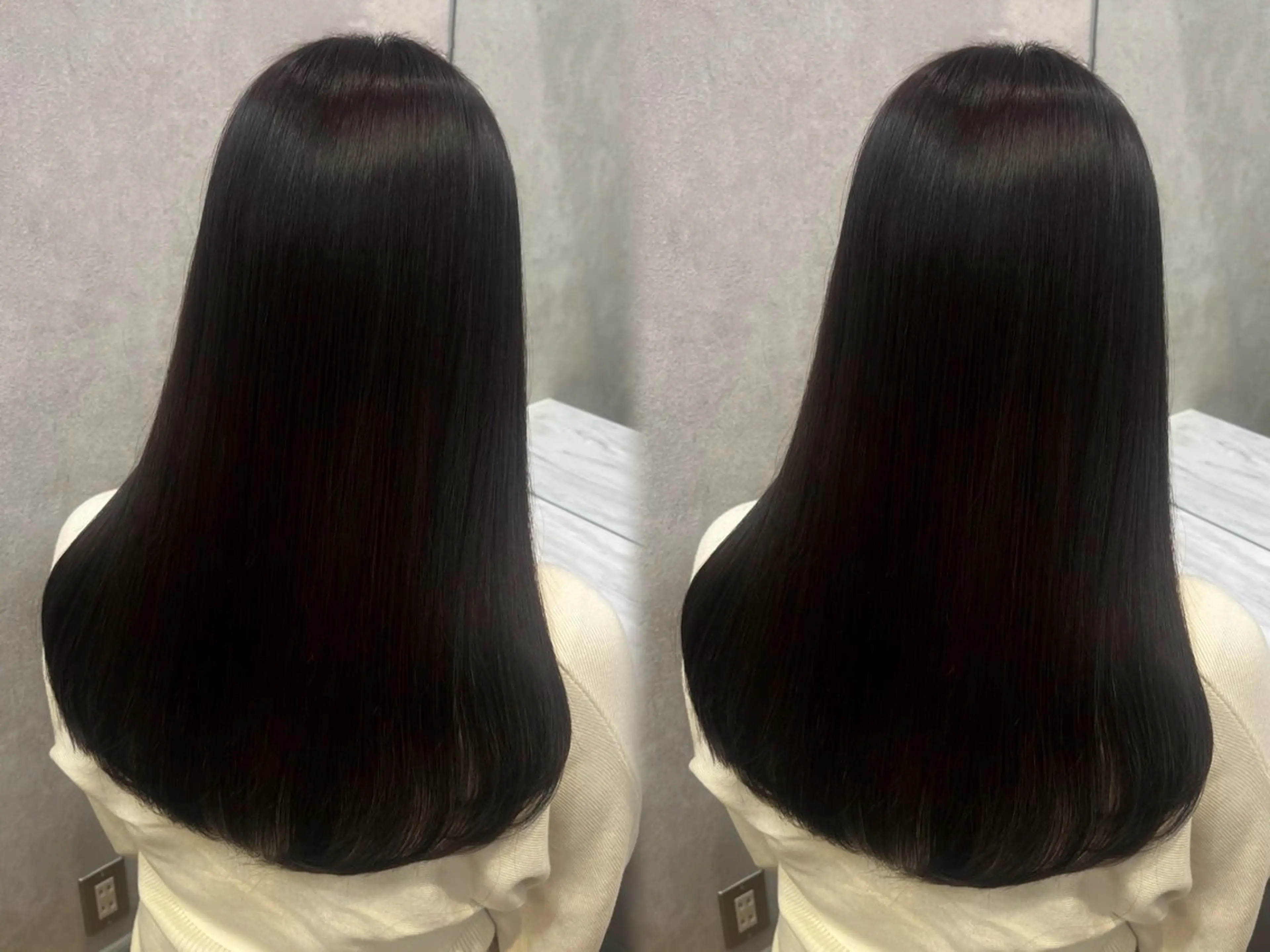 ロング カット 縮毛矯正 トリートメント 韓国🎀レイヤー/艶 髪/縮毛矯正/ユリナのヘアスタイル