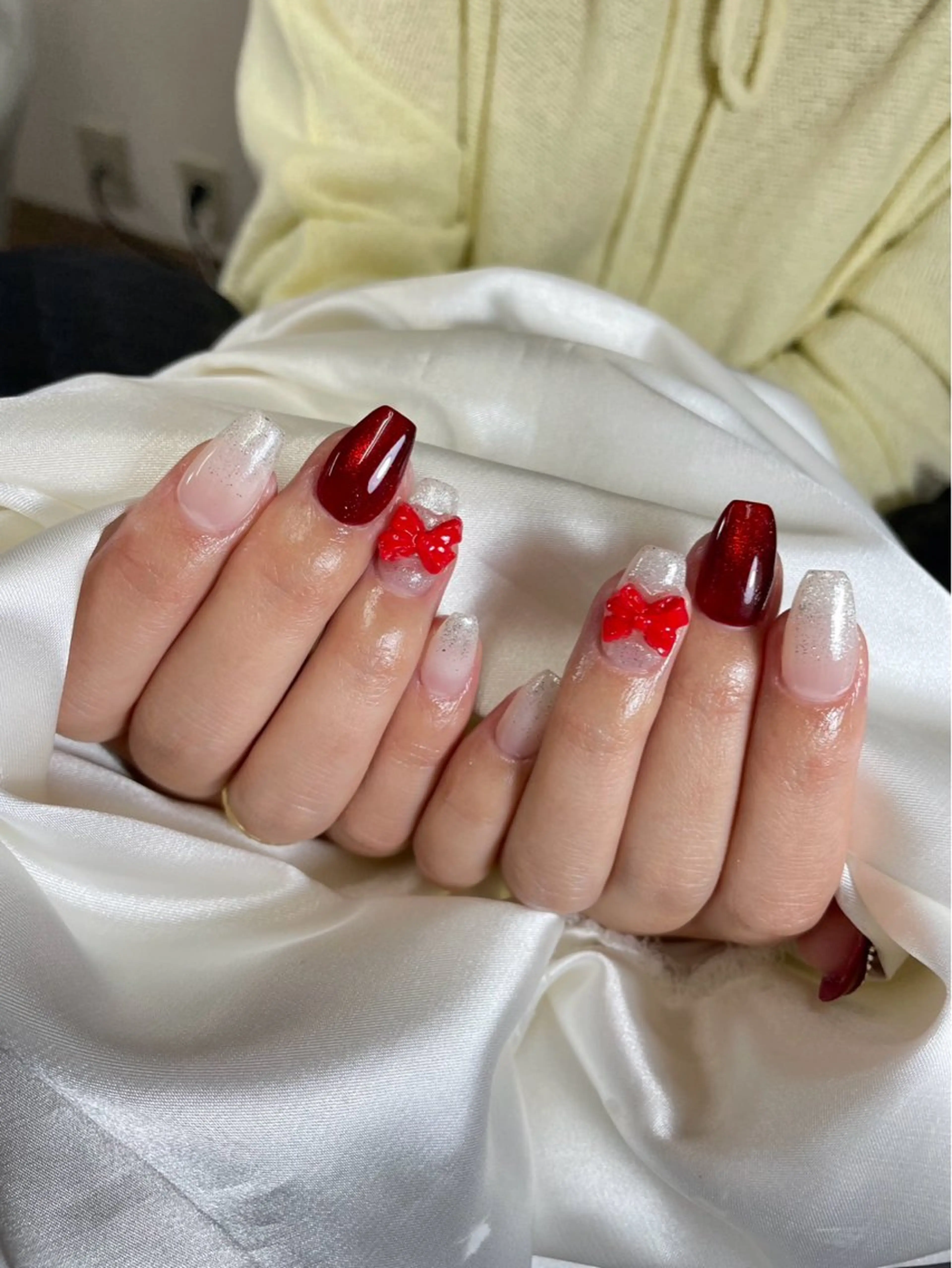 ネイル ブラウン チークネイル 桜ネイル 長さ出し フットネイル ハンドネイル XIINH NAIL SALONのネイルデザイン