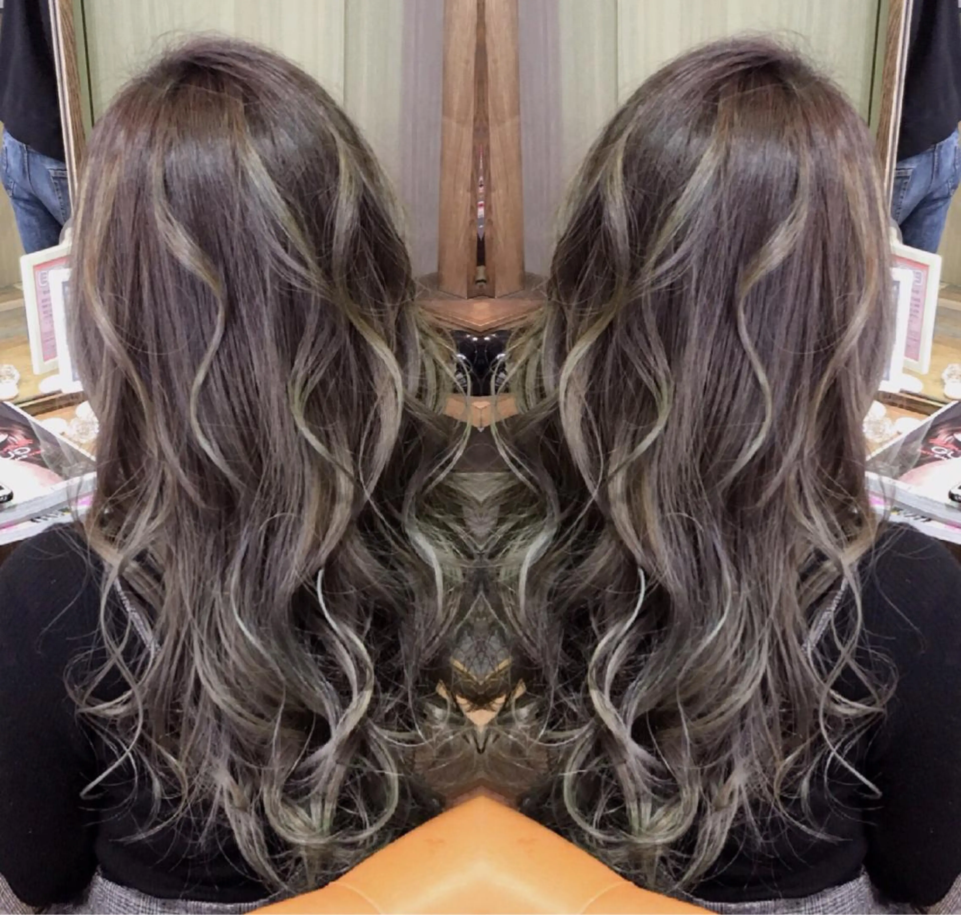 ロング 外国人風カラー レイヤーカット ヘアカラー トリートメント ヘアセット ❤️千葉県代表❤️ 店長❤️柿本翔一朗のヘアスタイル