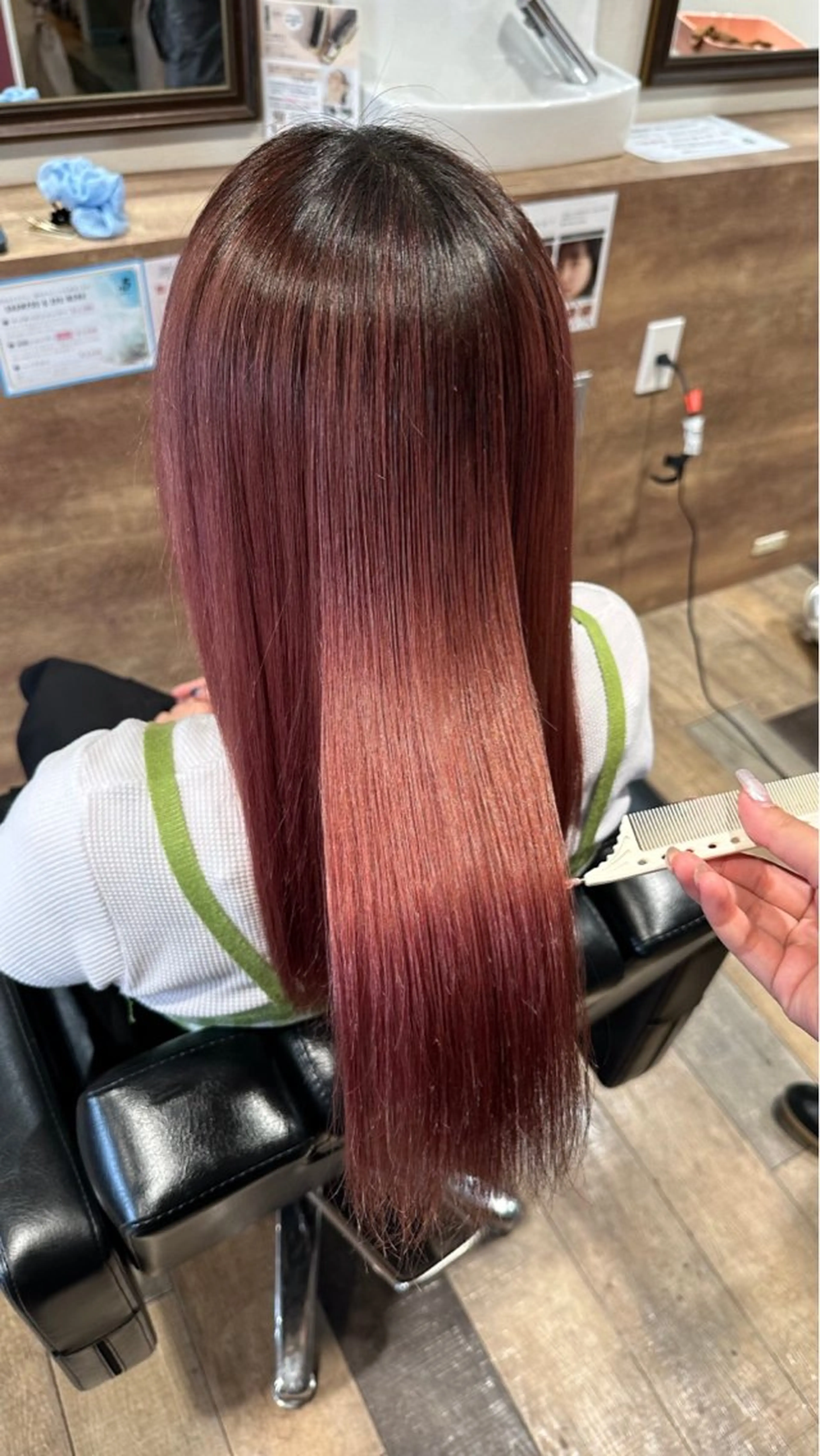 ロング カラー トリートメント なつき/ 艶カラー/縮毛矯正のヘアスタイル