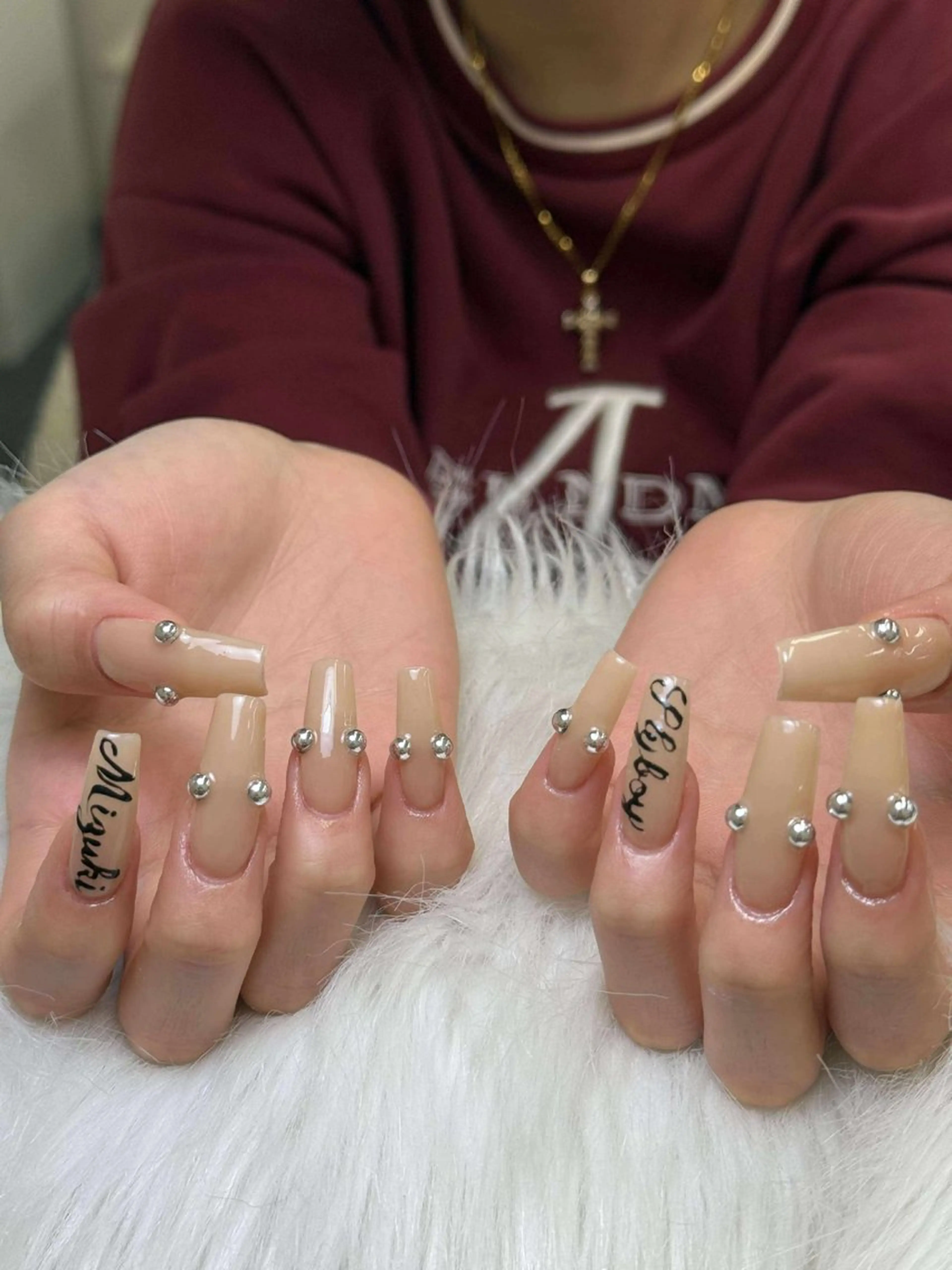 ネイル アートネイル フラワーネイル ジェルネイル グラデーション マグネットネイル Jenn Nail Salonのネイルデザイン