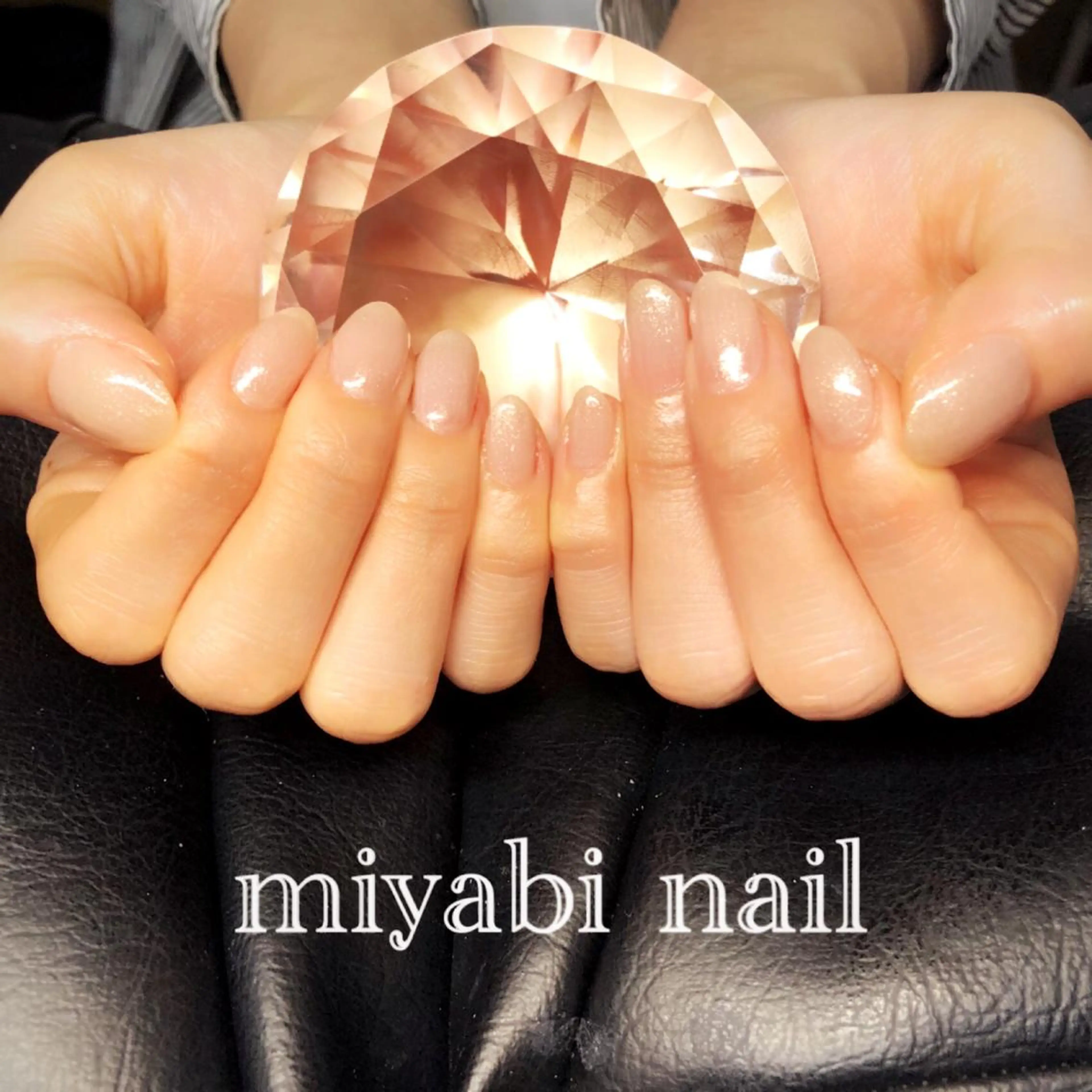 ネイル ジェルネイル ラメ(グリッター) オフィスネイル ワンカラーネイル ハンドネイル miyabi nail 桂川駅近くのネイルデザイン
