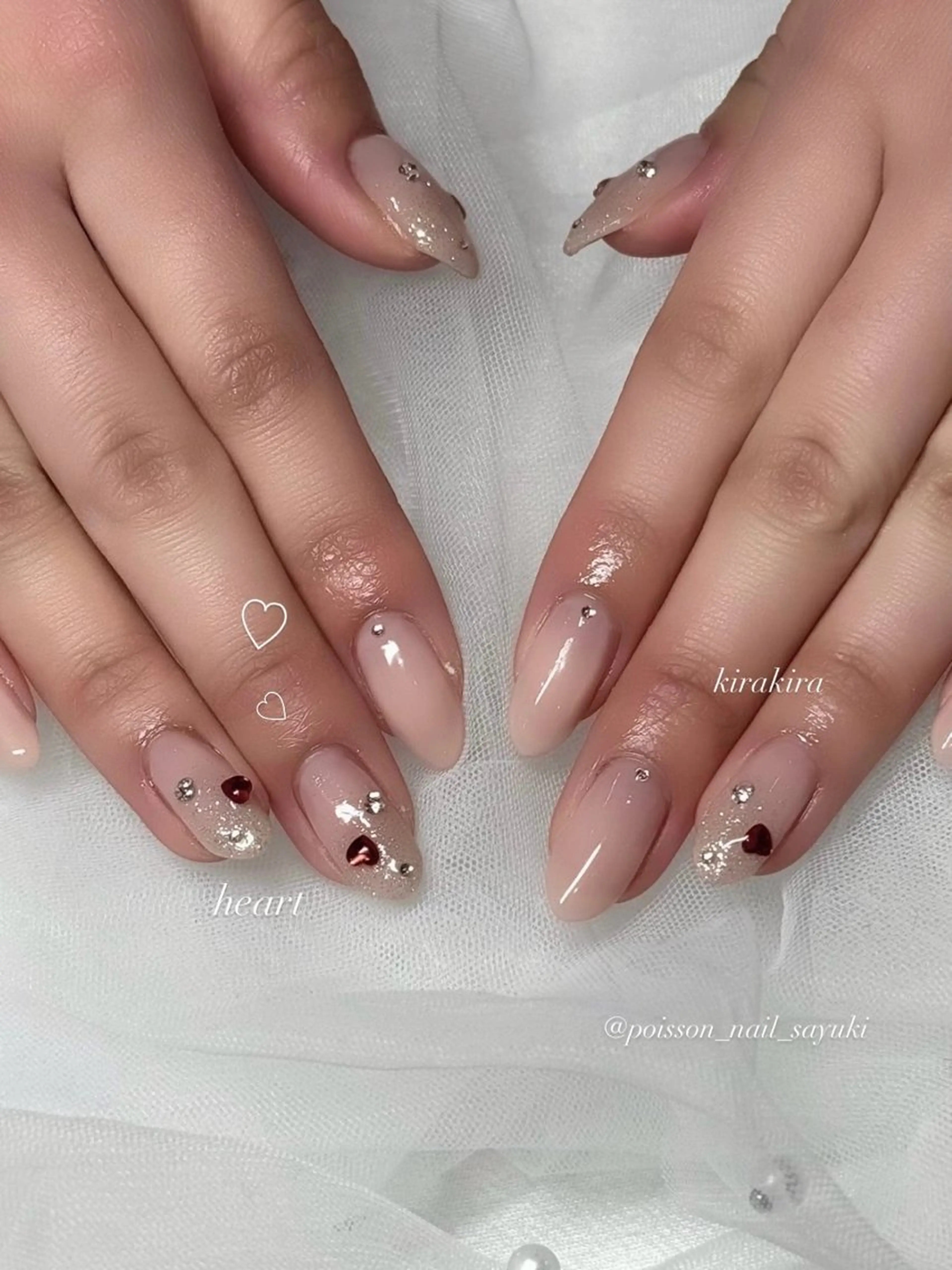 ネイル beauty salon  POISSON所属・SAYUKI/韓国 /ワンホン/キラキラのネイルデザイン