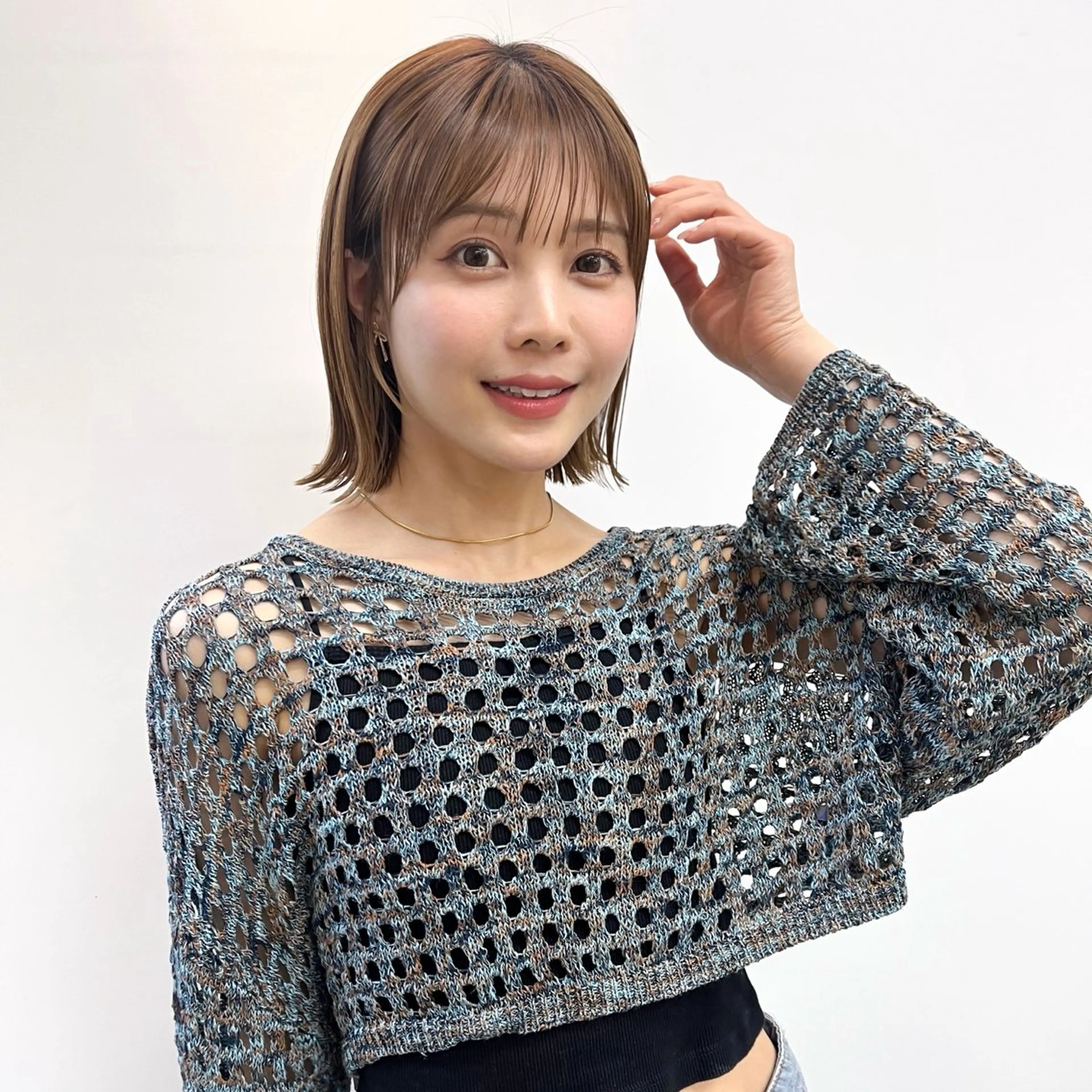 ミディアム カラー TOKYO BABE所属・アイブロウモデル 募集中🍒/北爪まゆのヘアスタイル