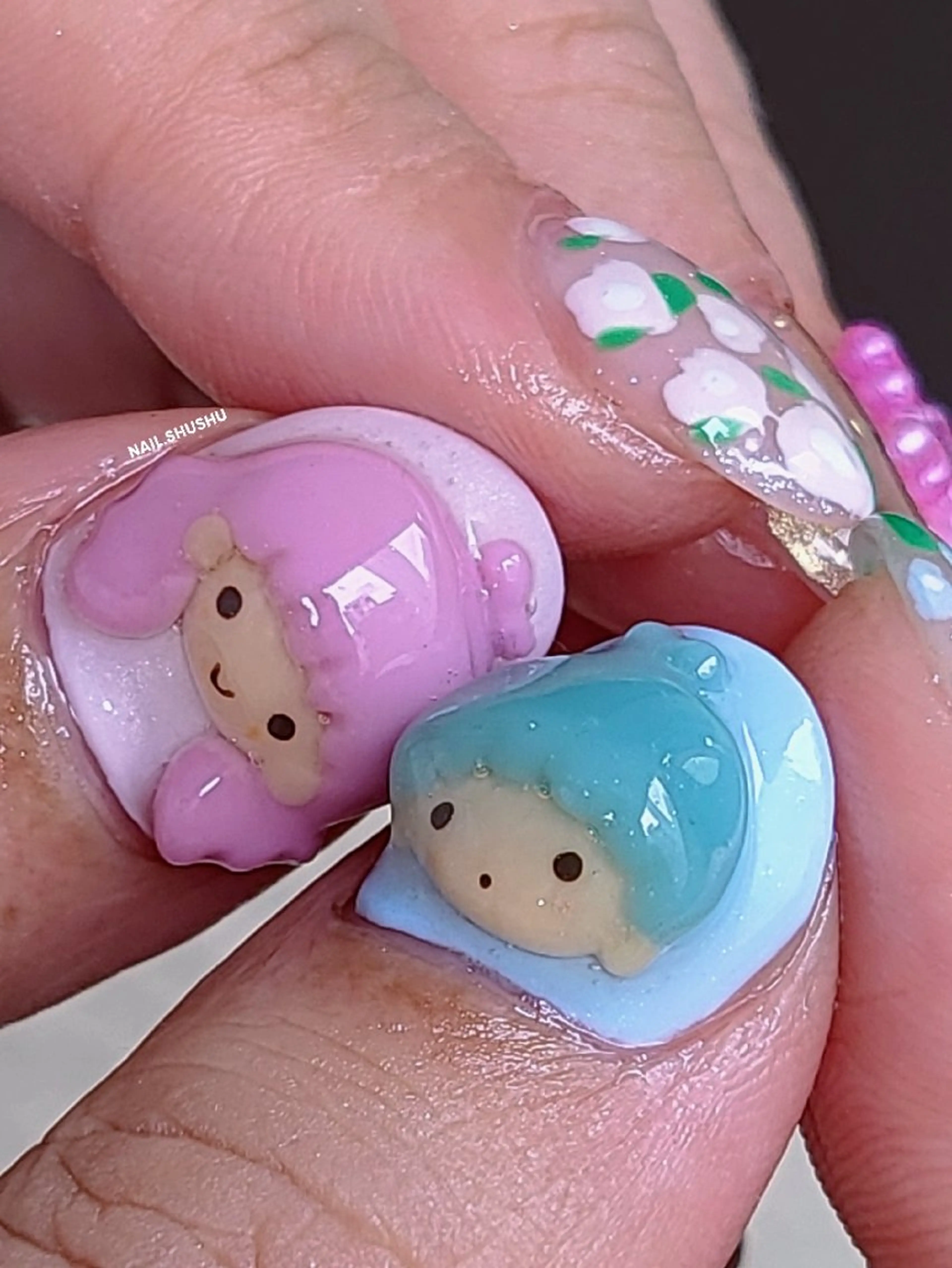 ネイル 3dパーツ/流行り 👧shushu❤️のネイルデザイン