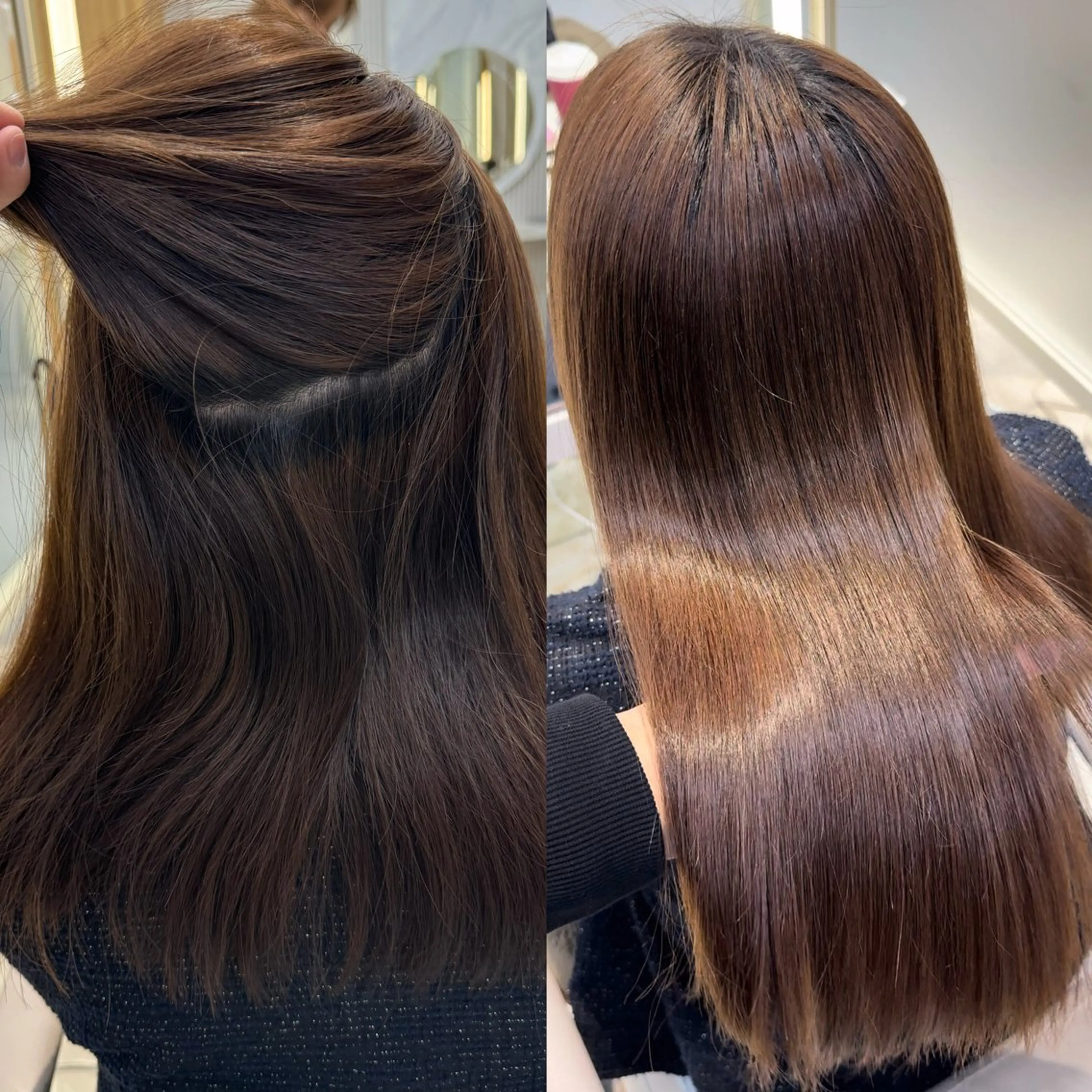 セミロング レイヤーカット/ 顔まわり/アオイのヘアスタイル