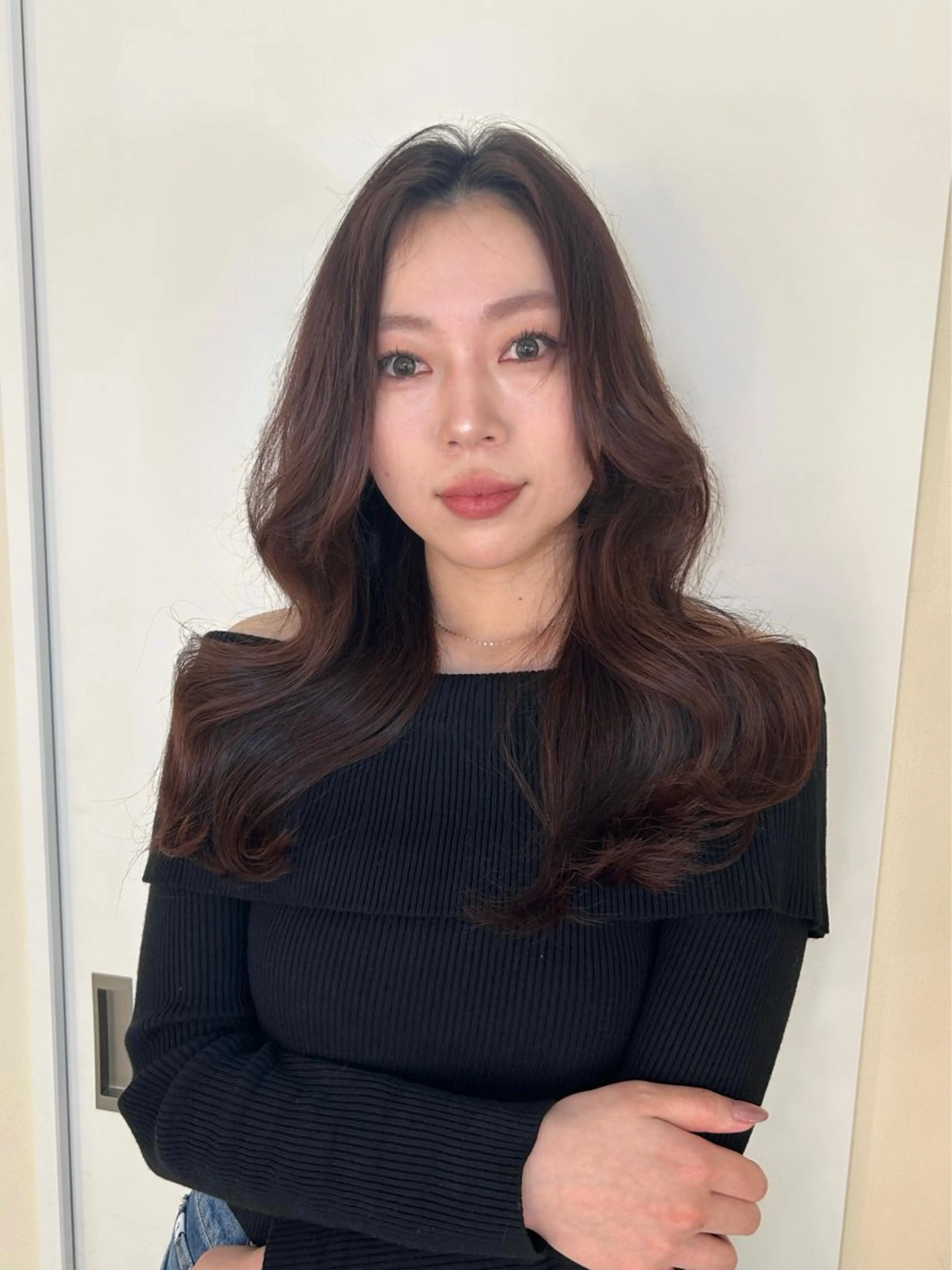 ロング カラー ヘアアレンジ ベージュカラー ブラウンカラー 透明感カラー 似合わせカット maoブリーチ無し 似合わせカラーのヘアスタイル