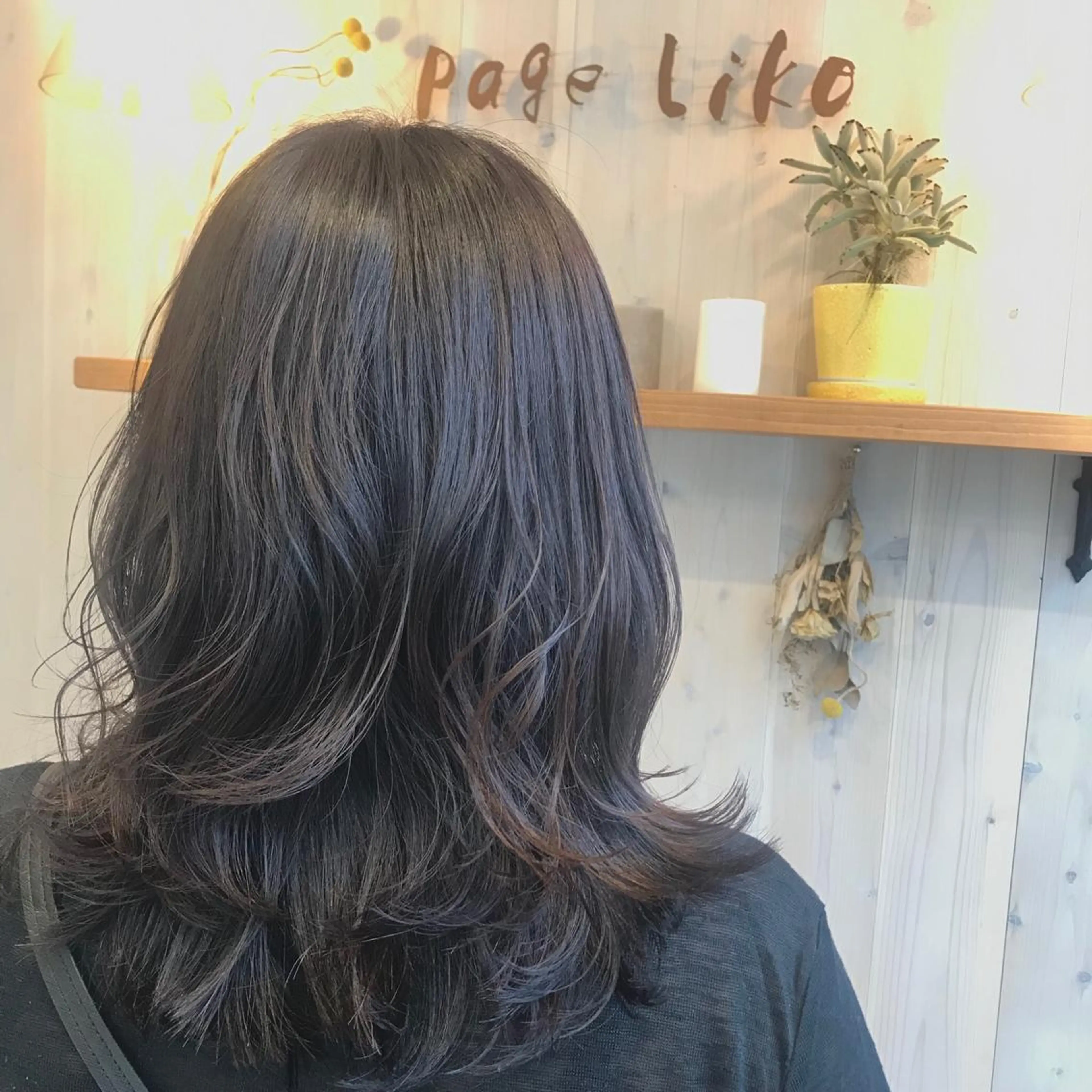 セミロング カラー ディープラベンダー ラベンダーカラー ラベンダーグレー 透明感カラー/ 寺田千雅子のヘアスタイル