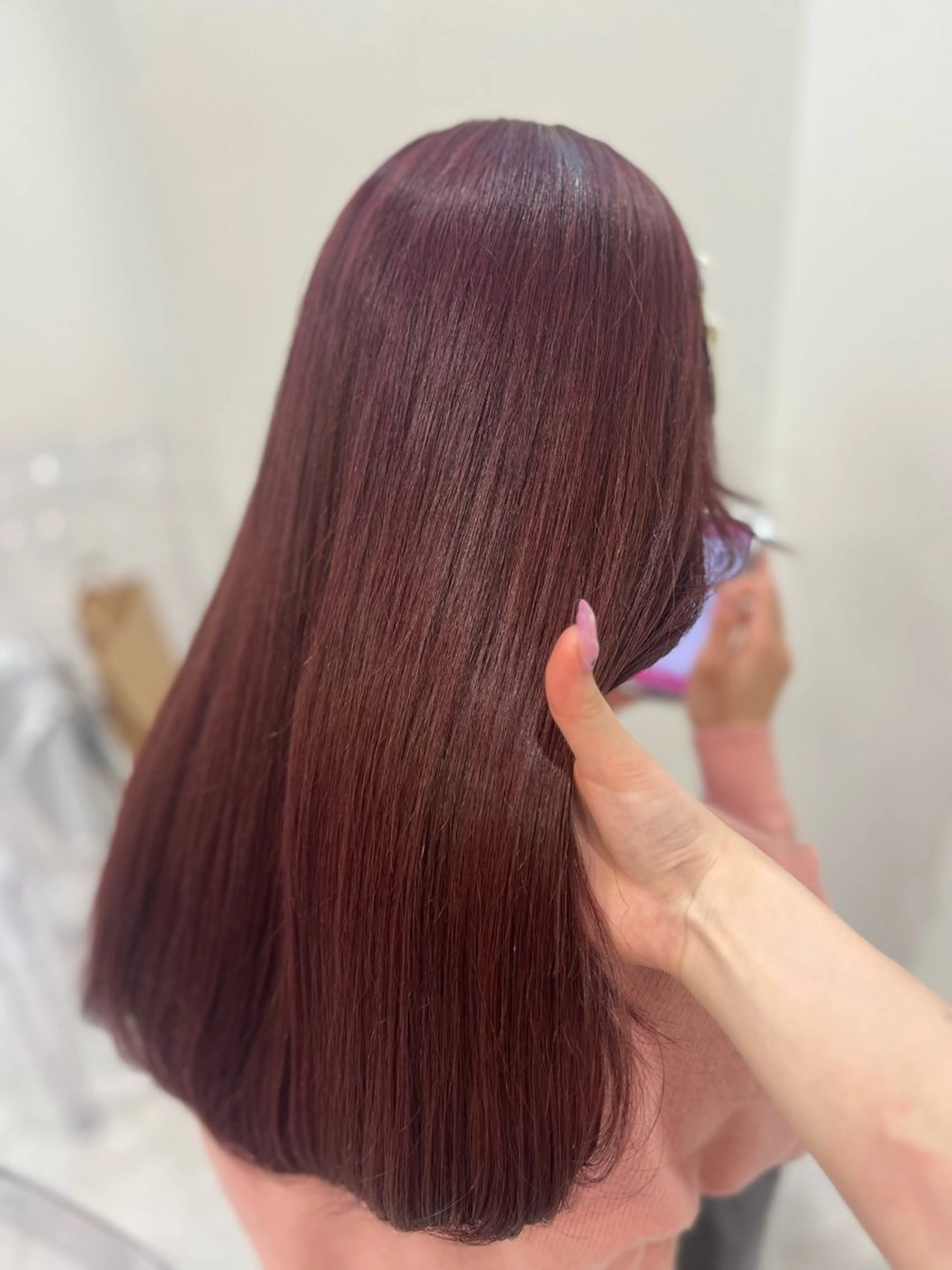 ロング カラー ガーリー♡女の子っぽ ヘア♡ピンクカラー♡のヘアスタイル