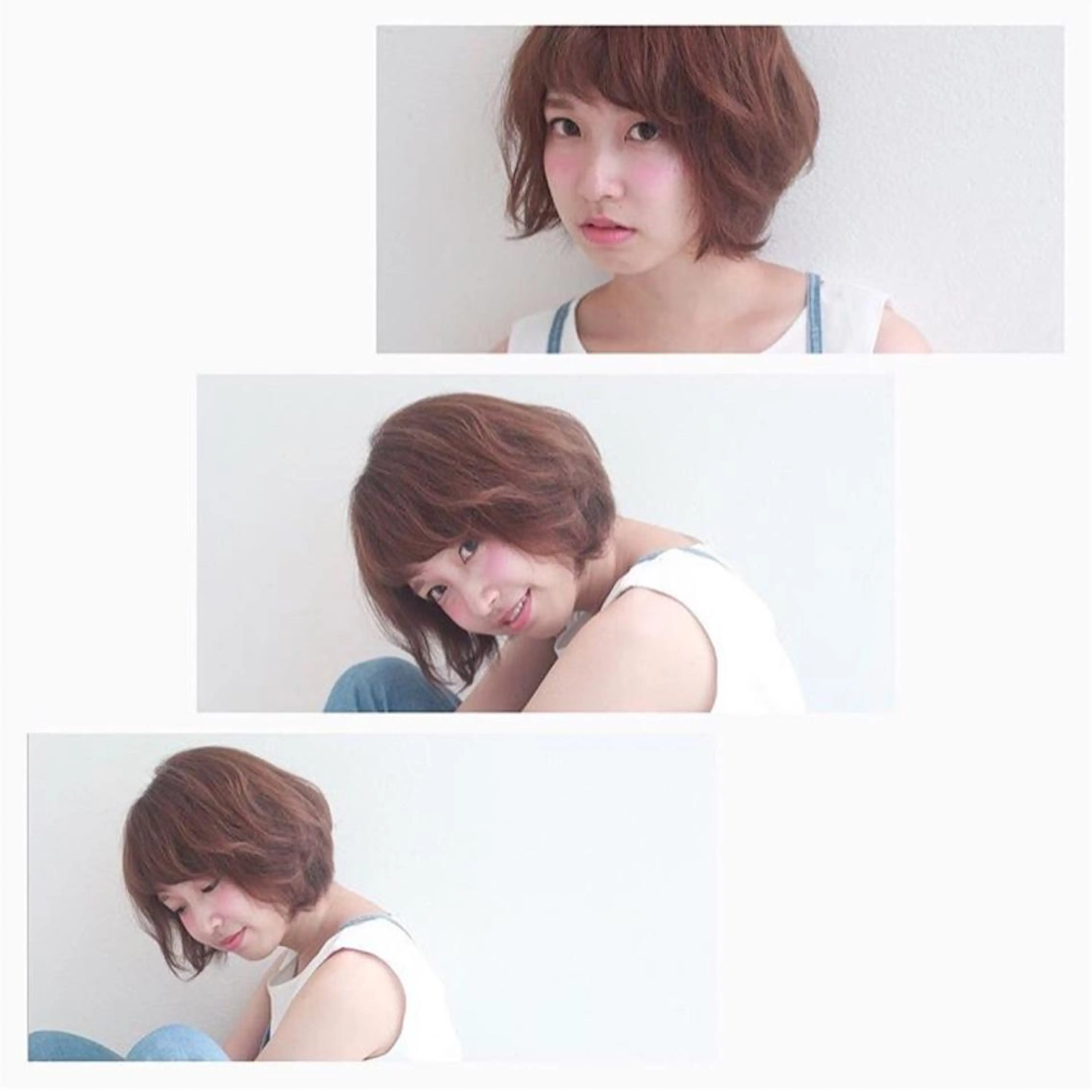 ショート カラー ボブ カット ヘアカラー 高木 麻知子のヘアスタイル