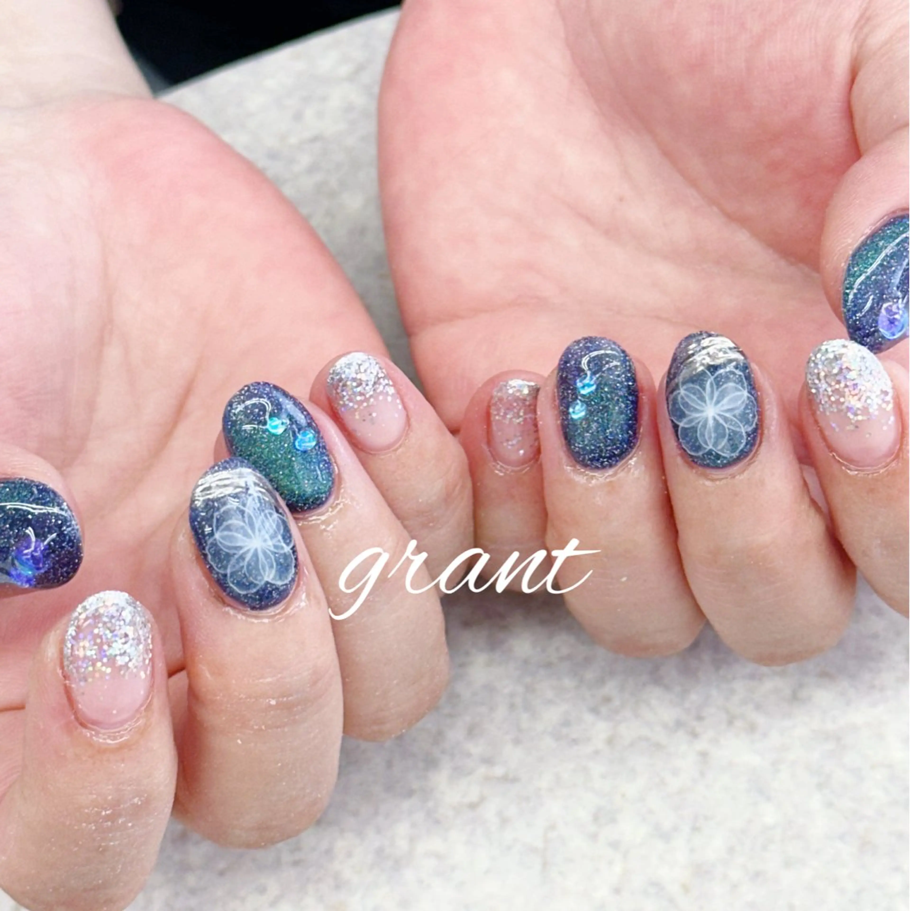 ネイル マグネットネイル シンプルネイル ハンドネイル nail salon grant所属・nailsalon grantのネイルデザイン