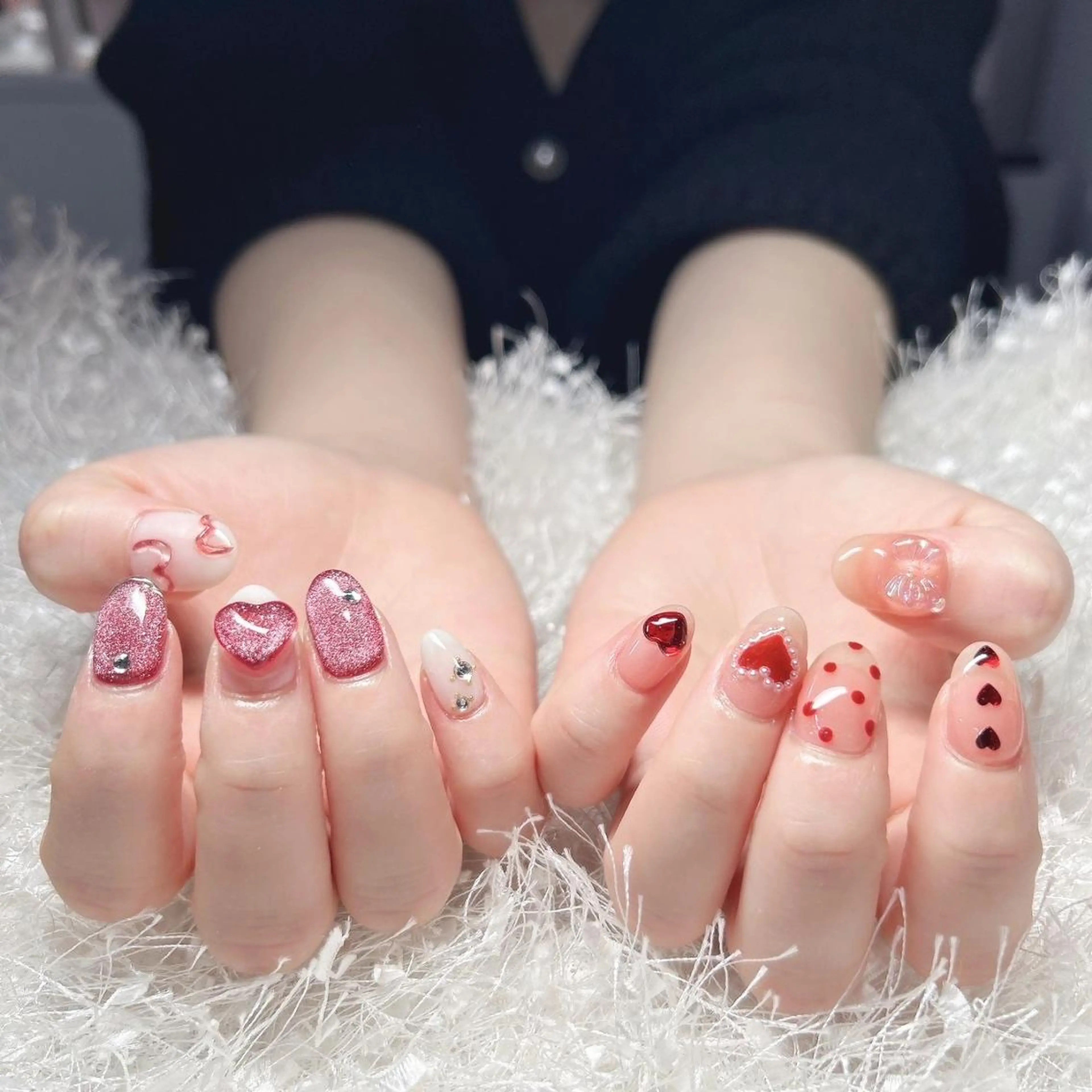 ネイル 長さ出し フレンチネイル ジェルネイル グラデーション 韓国ネイル ハンドネイル Nail&eye Belire 新宿のネイルデザイン