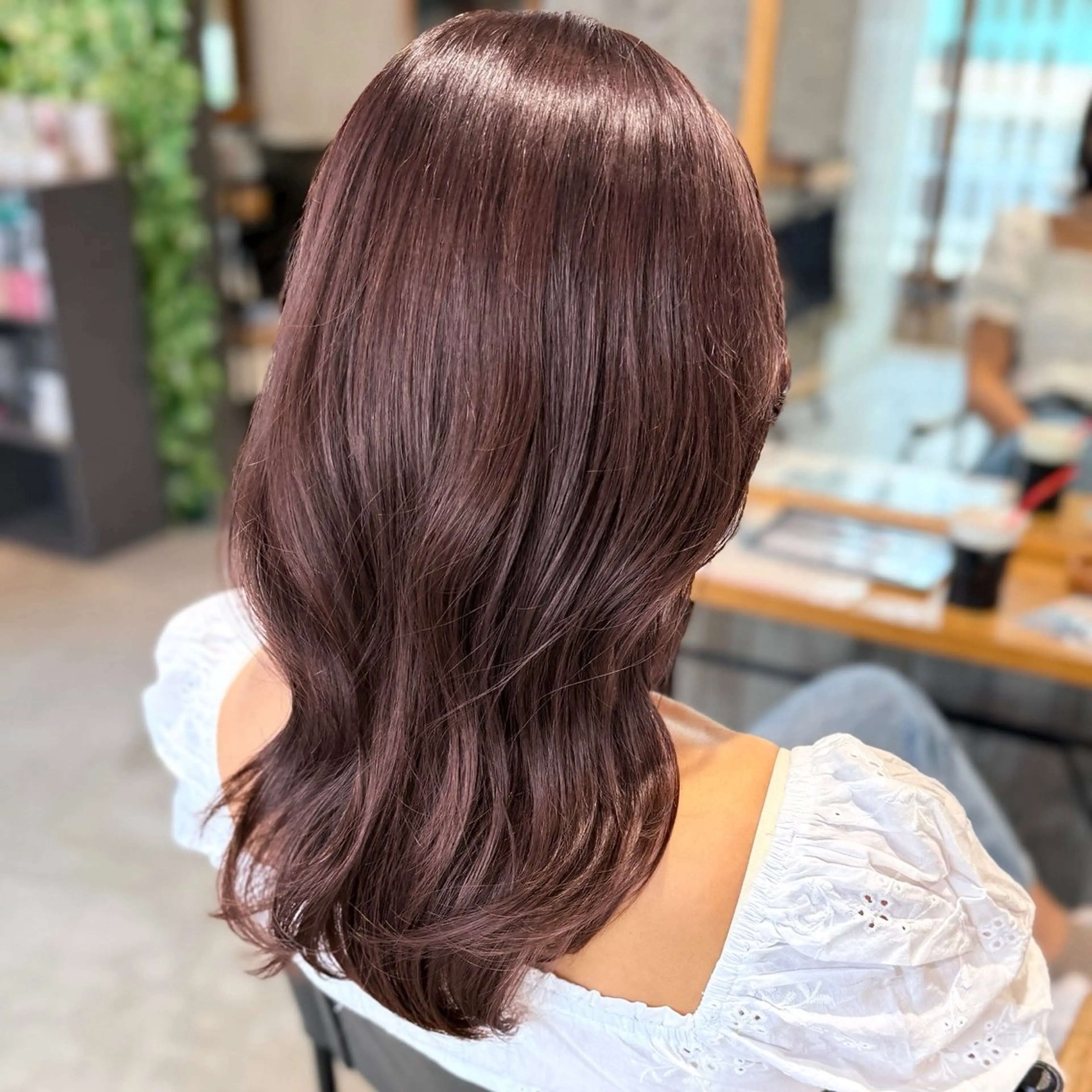 セミロング カット ヘアカラー トリートメント 🎀Lolonois 池田店🎀佐藤百奈美のヘアスタイル