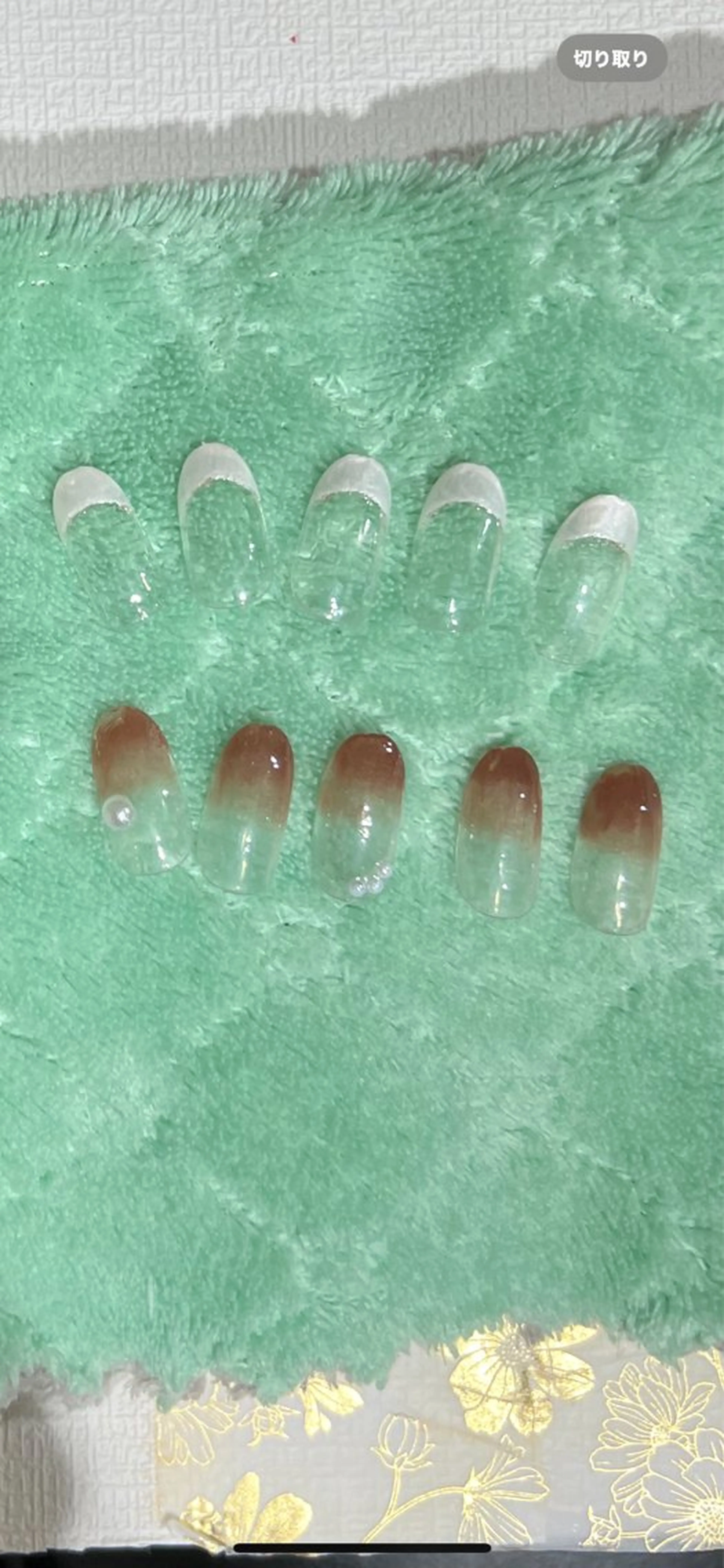 ネイル クリアネイル フレンチネイル グラデーション ラメ(グリッター) ミユ Miyuのネイルデザイン