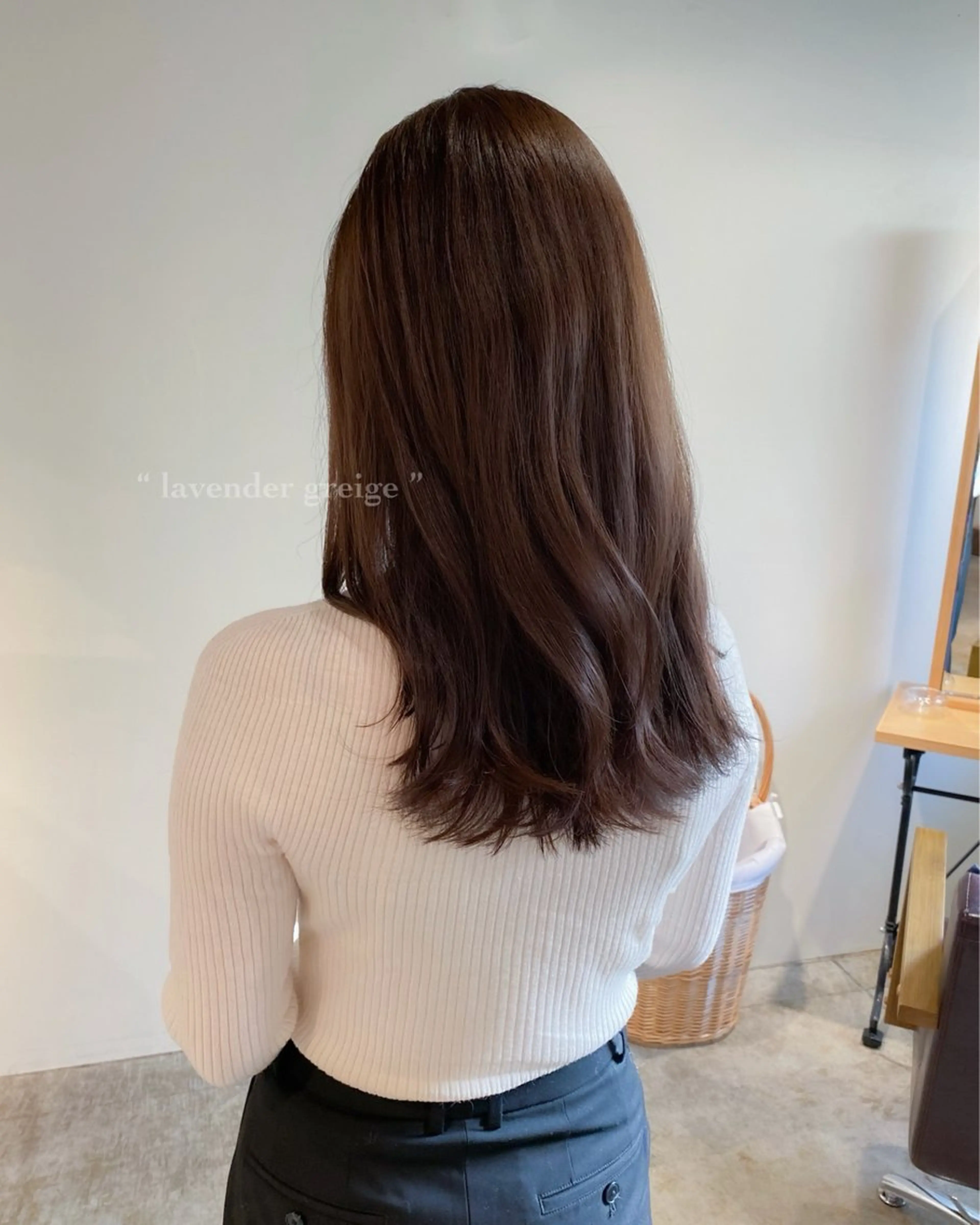 セミロング カラー ブリーチ 透明感カラー グレージュ イルミナカラー ラベンダーカラー 板谷みさき /艶ボブ/藤沢美容室のヘアスタイル