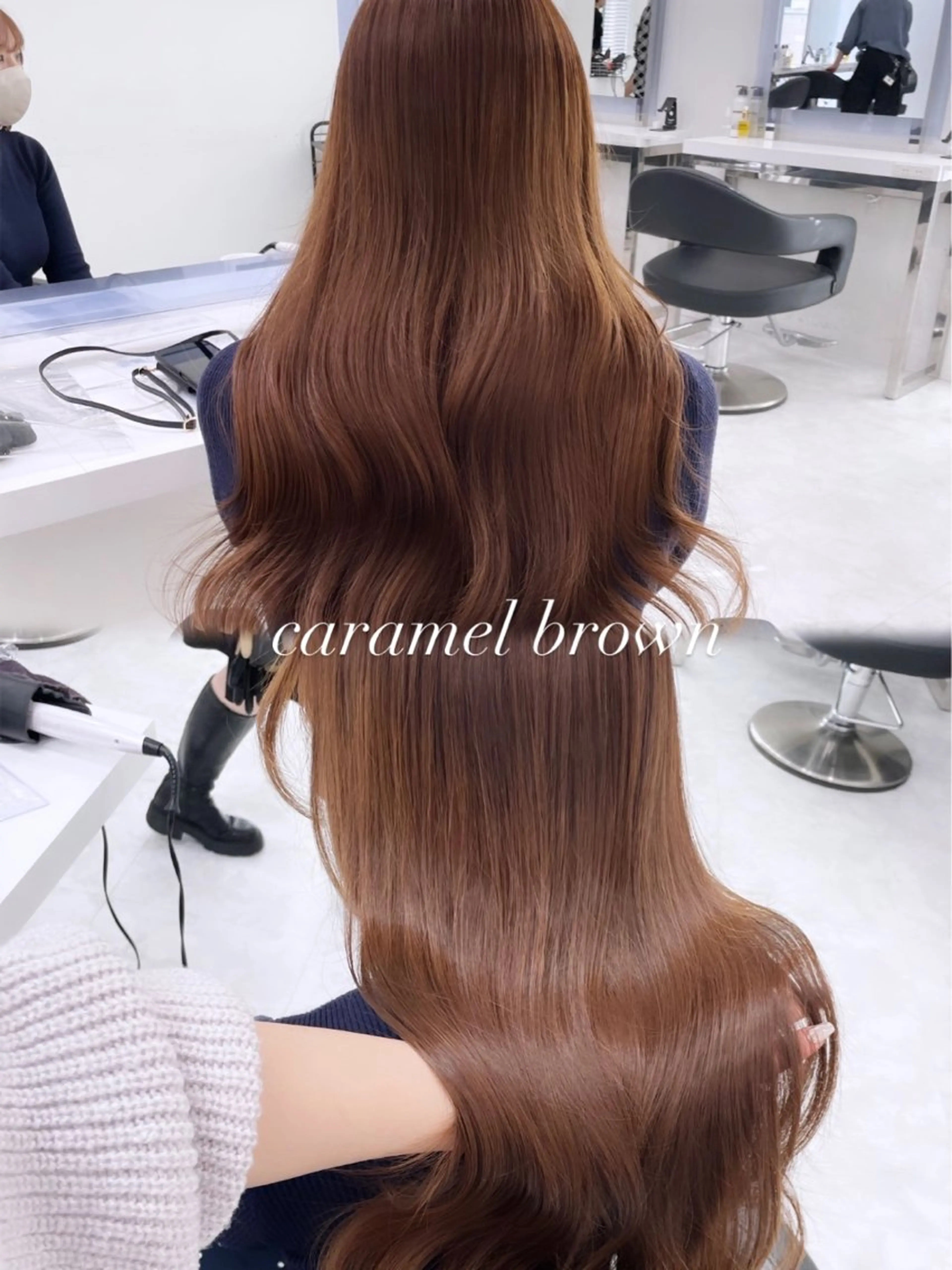 セミロング カラー ヘアアレンジ Ella所属・nana【艶髪】/ レイヤー/縮毛矯正のヘアスタイル