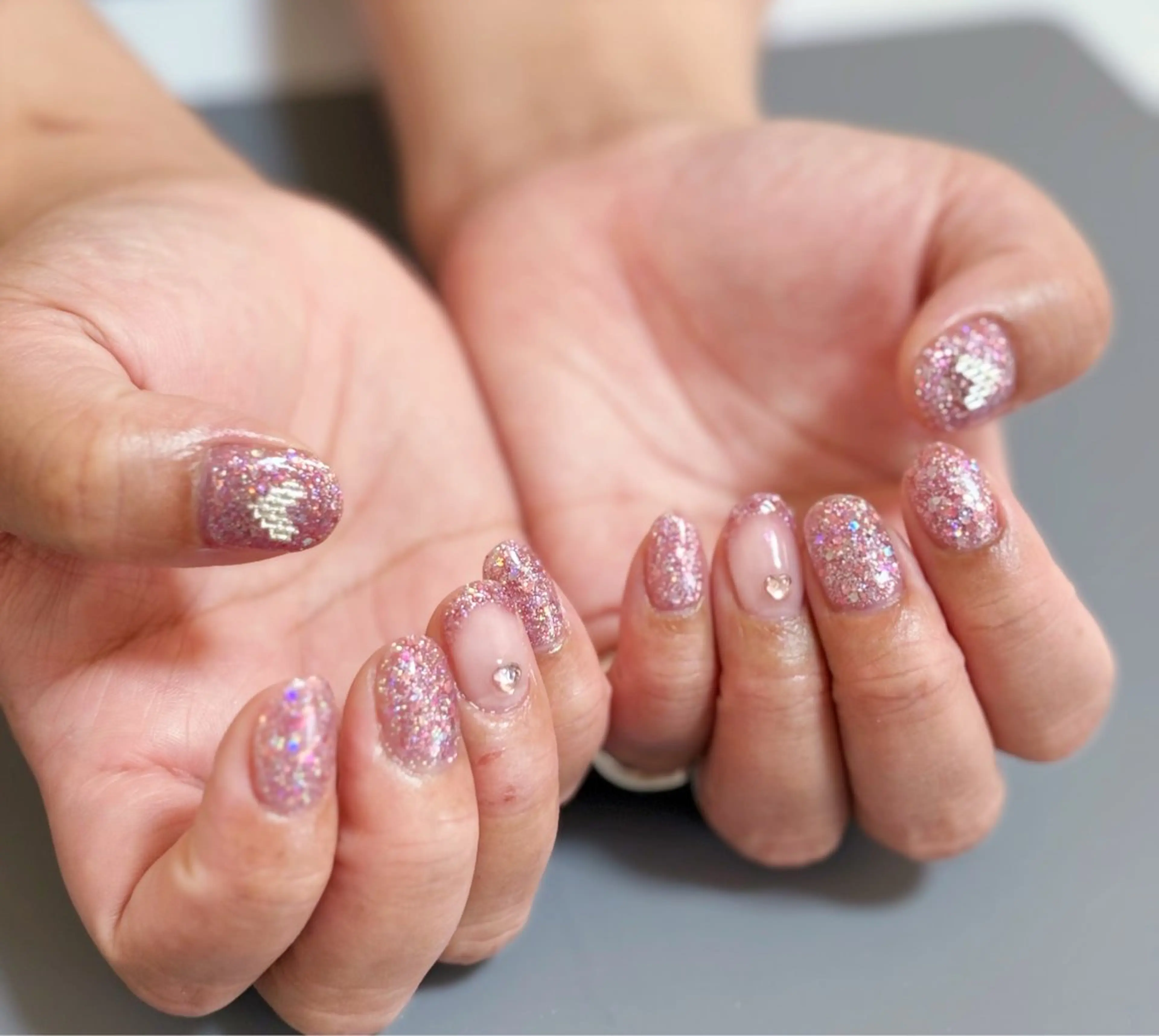 ネイル フラッシュネイル フレンチネイル ピンク 自宅サロン mArsのネイルデザイン