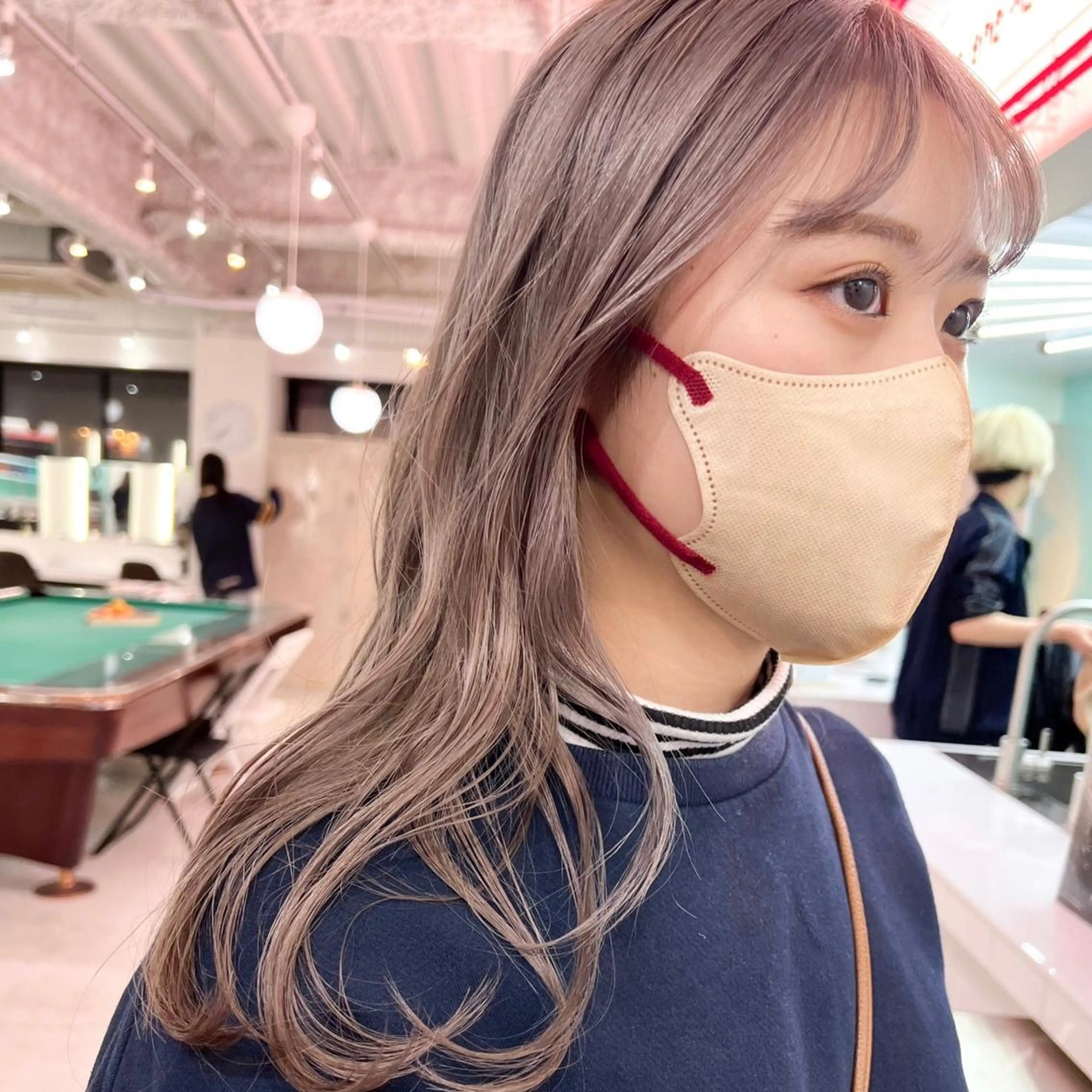 ミディアム カラー ヘアカラー トリートメント トレンドボブ /ミリヤのヘアスタイル