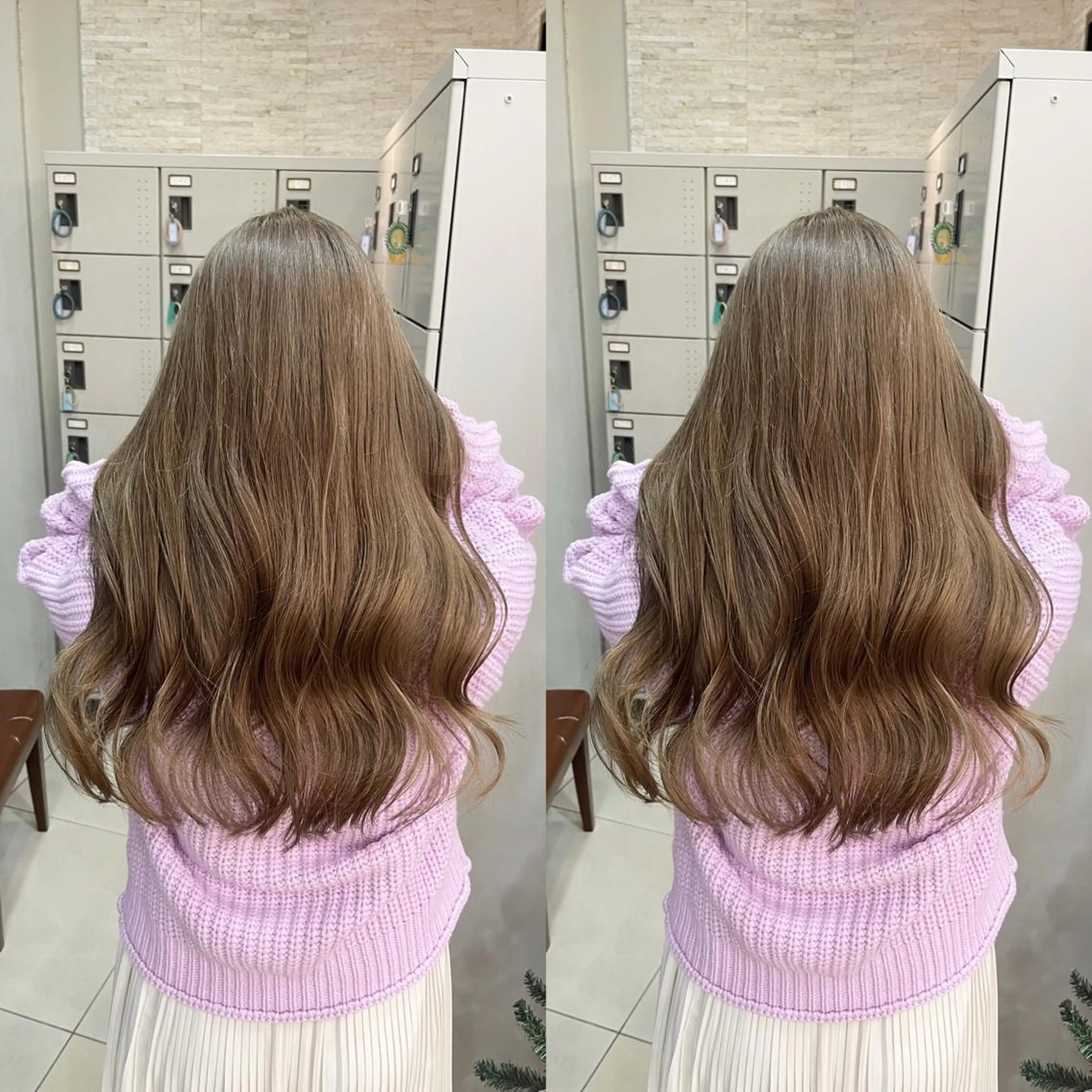 セミロング カット ヘアカラー トリートメント Y Uのヘアスタイル