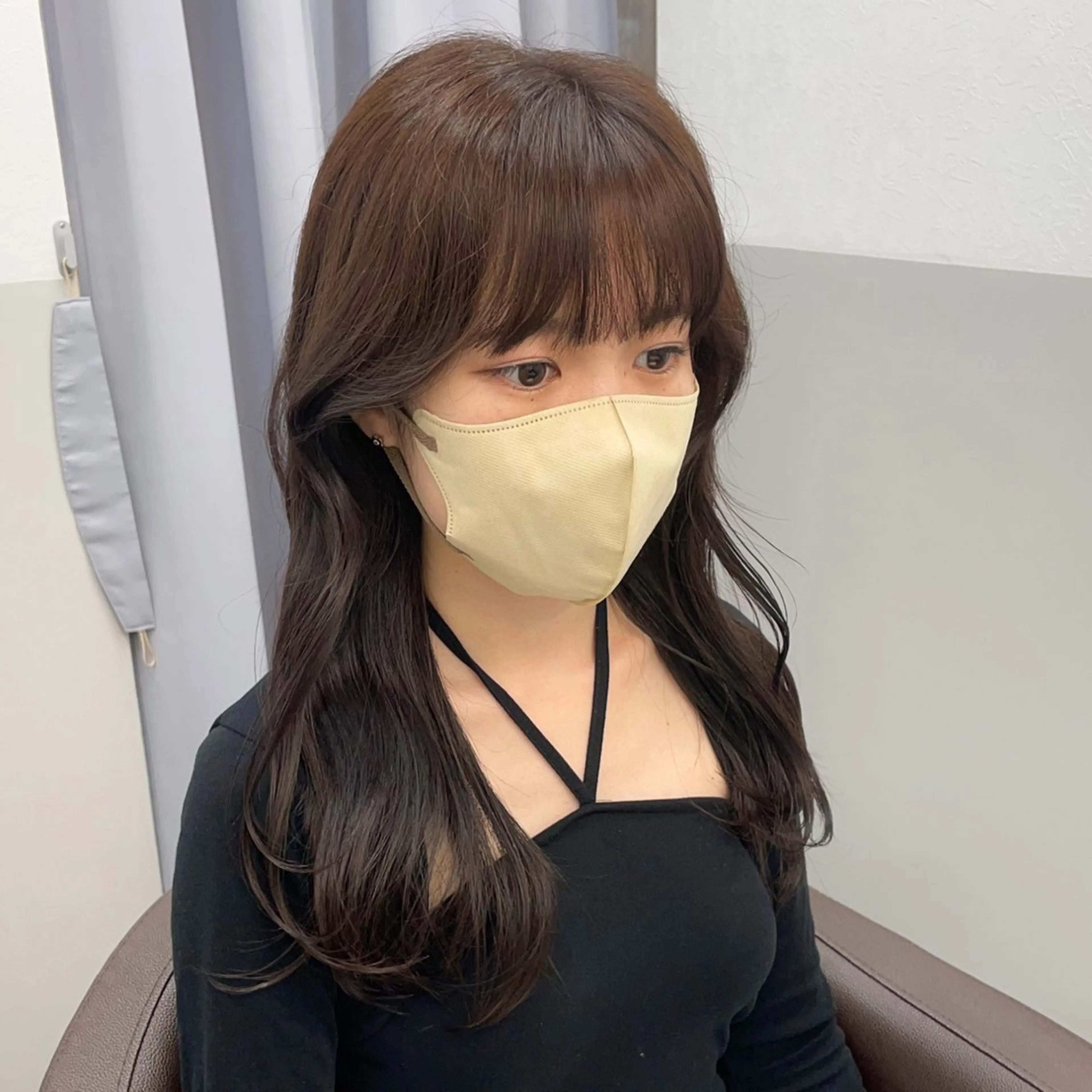 ロング 顔周りカット 韓国風ヘア カット ヘアカラー トリートメント 💎韓国ヘア💎 Harukaのヘアスタイル