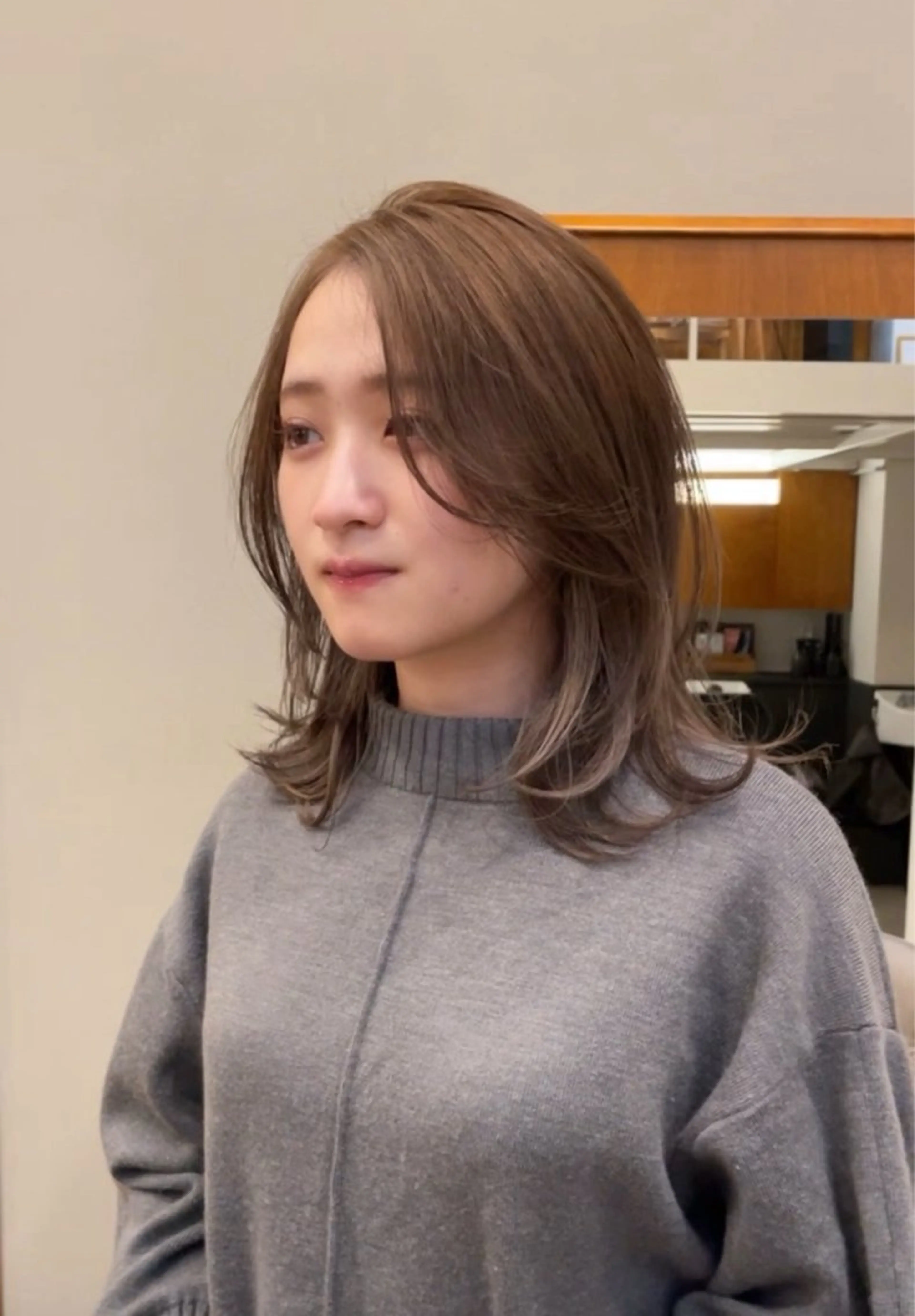 ミディアム カラー ミディアムレイヤー レイヤーカット tete nico所属・似合わせ/ヘアカラー nanami🌸のヘアスタイル