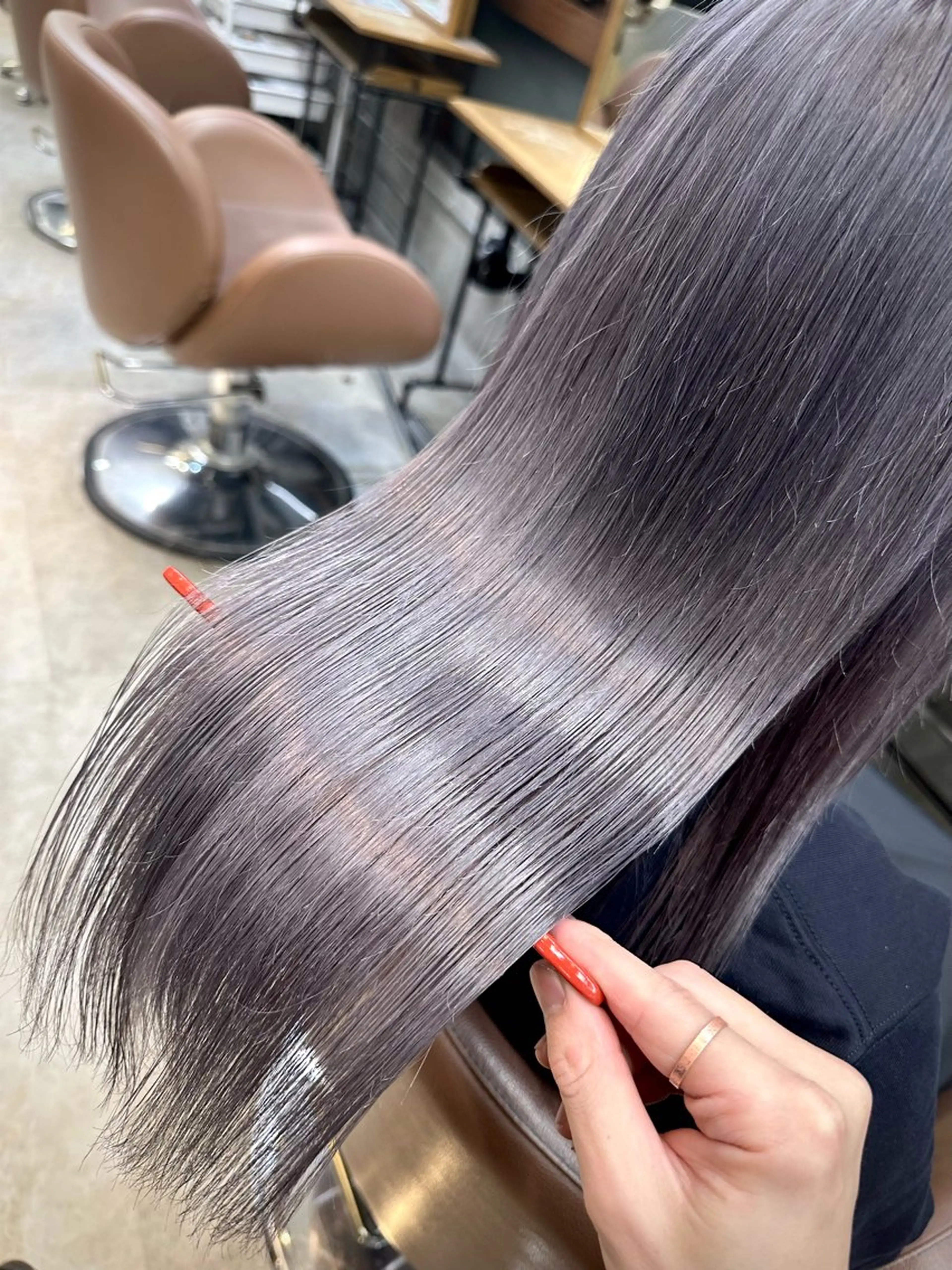 セミロング カラー 髪質改善 トリートメント 髪質改善特化サロン ICONIQ天神店のヘアスタイル