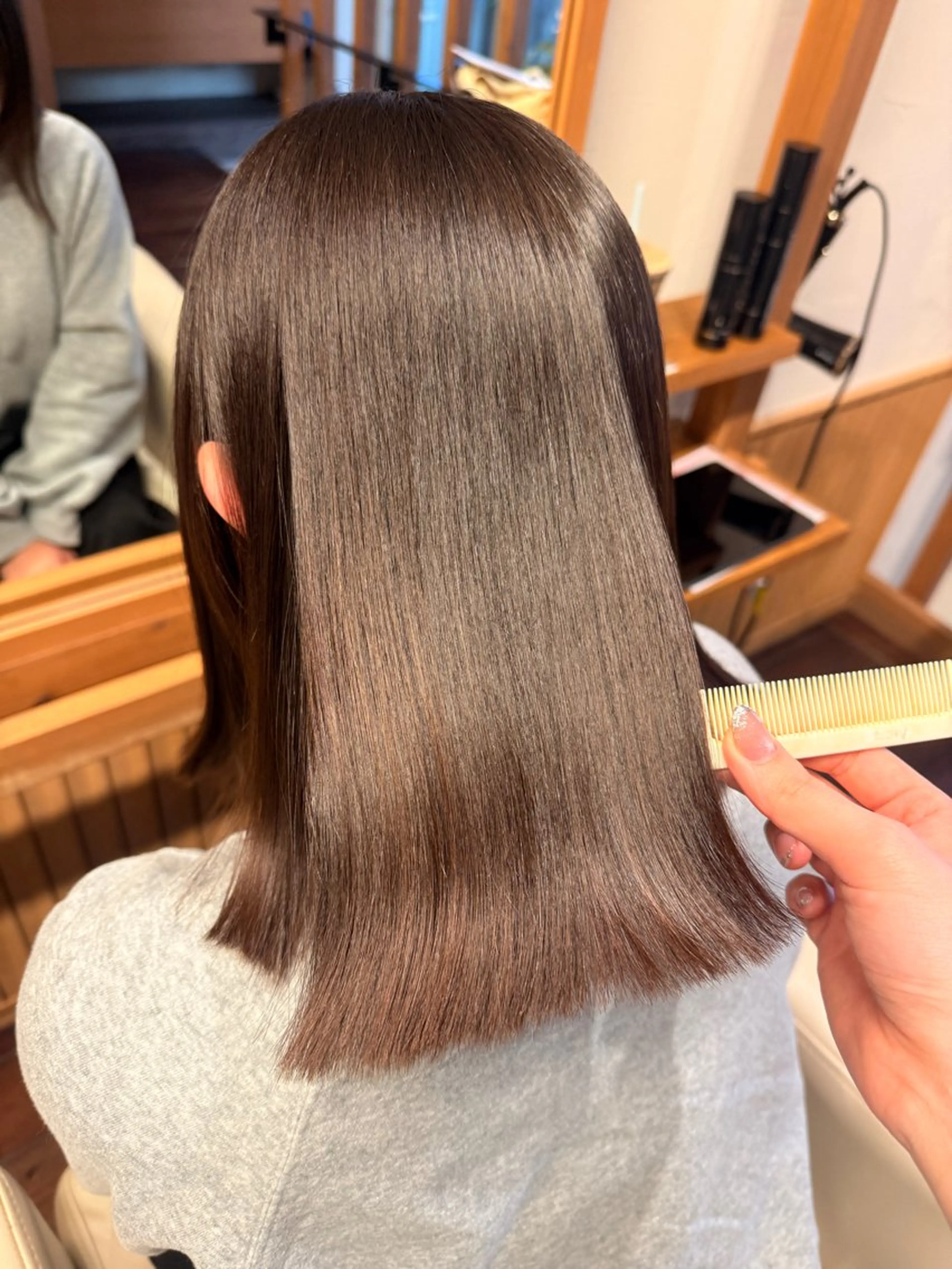 ミディアム カット ヘアカラー トリートメント 透明感カラー/ 小顔カット/ミヅキのヘアスタイル