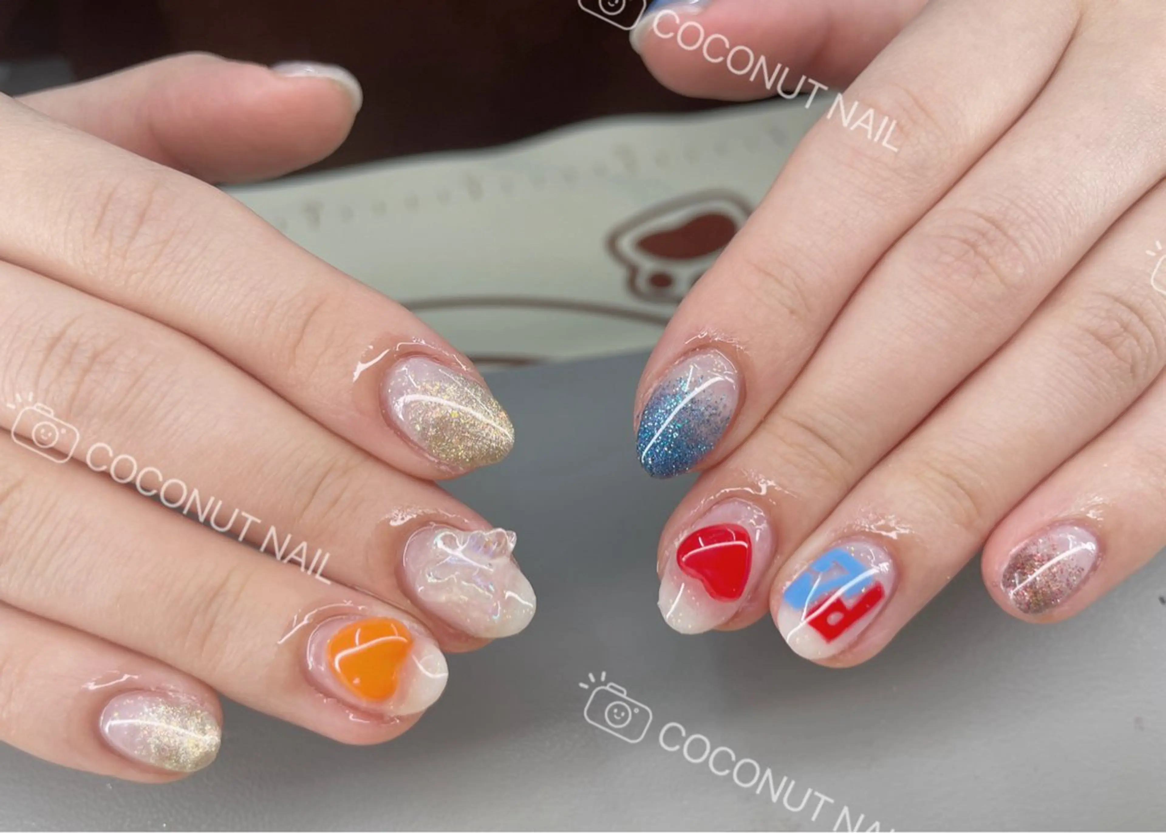 ネイル ハンドネイル 神田 ココナッツのネイルデザイン