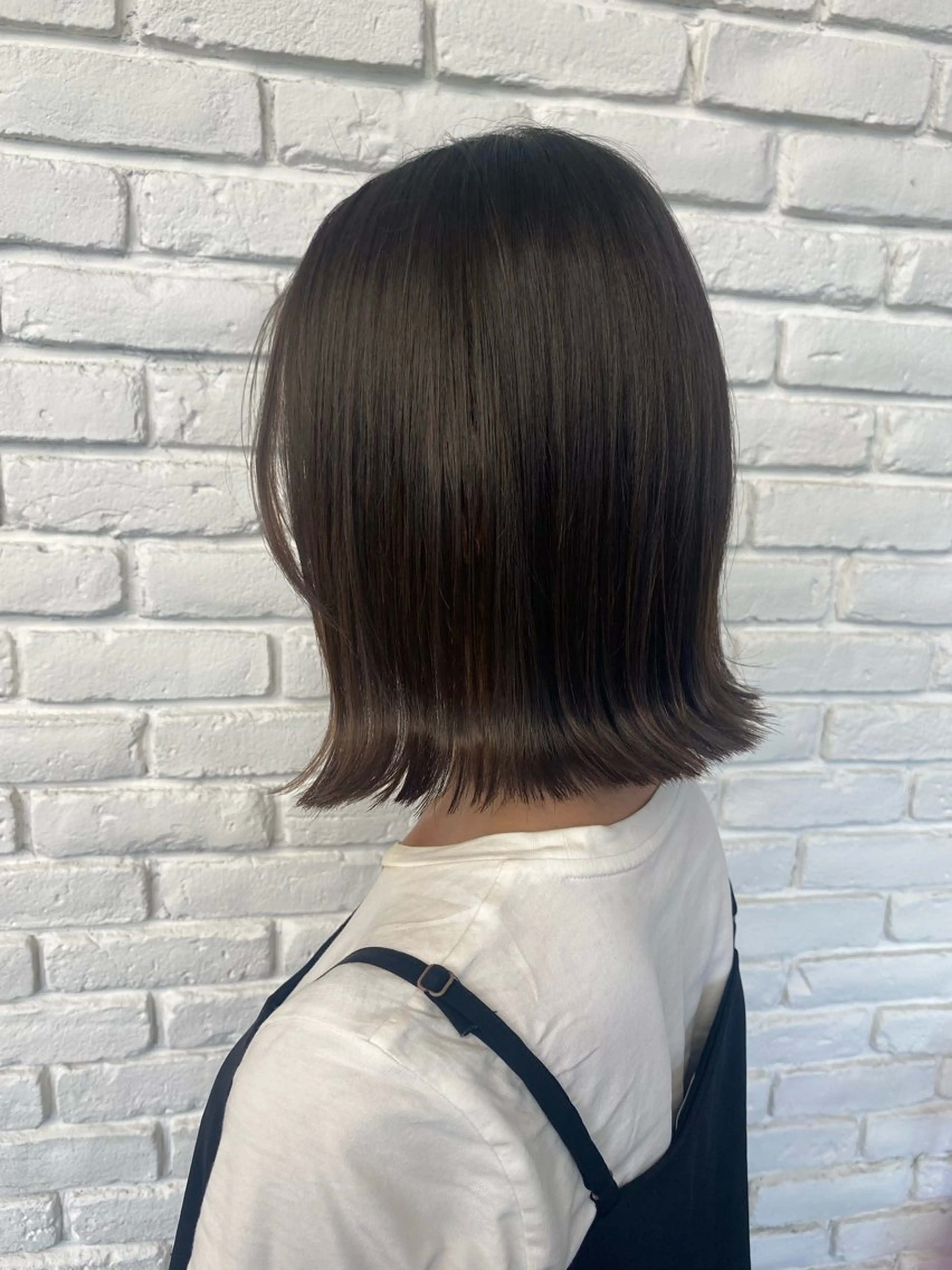 ショート ヘアアレンジ ボブ 外ハネヘア カット ヘアカラー トリートメント DIFINOaoyama所属・🎧ayaka/ボブ /透明感カラー🩵のヘアスタイル