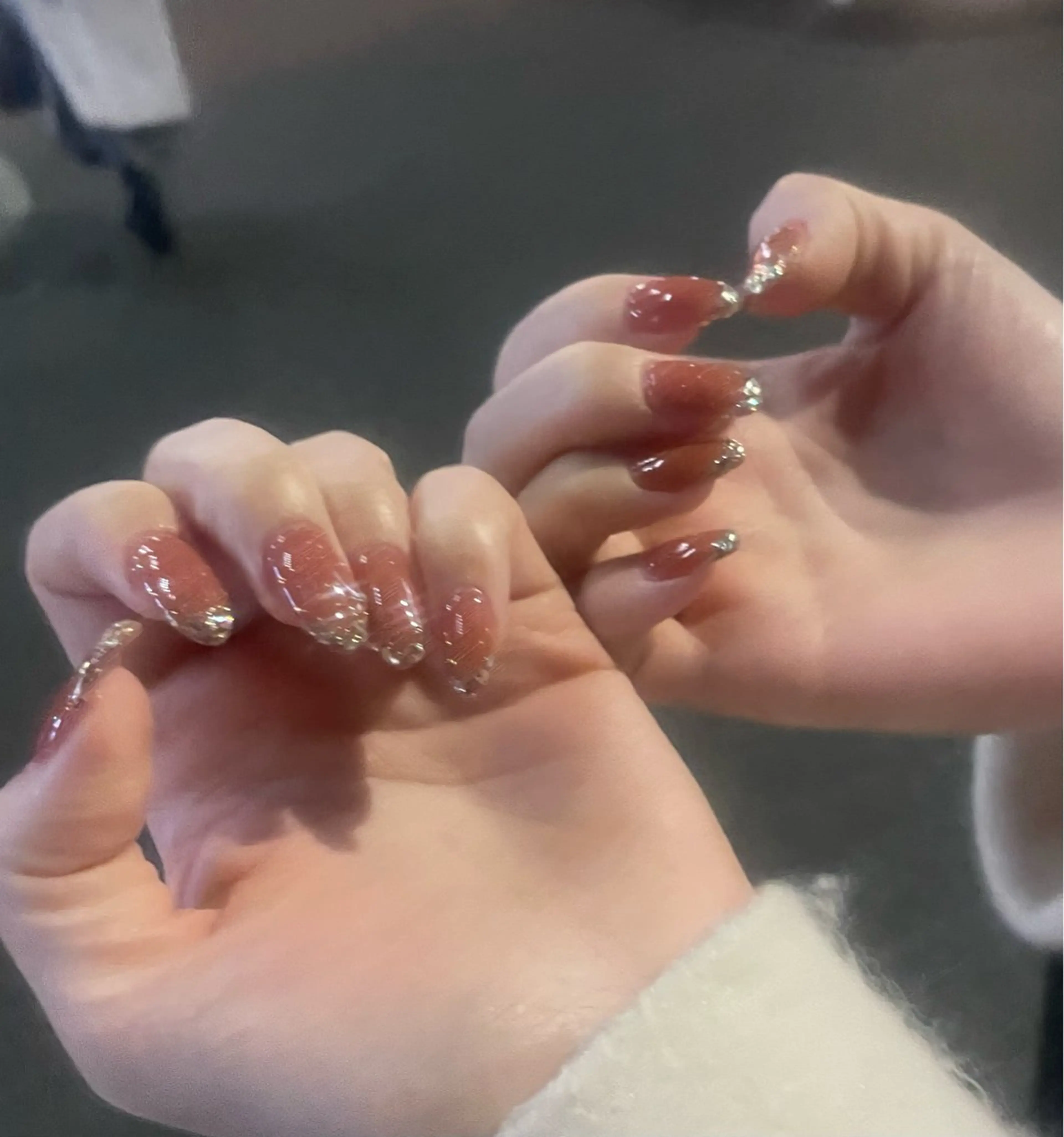 ショート 🫧Sunrich lu🤍のネイルデザイン