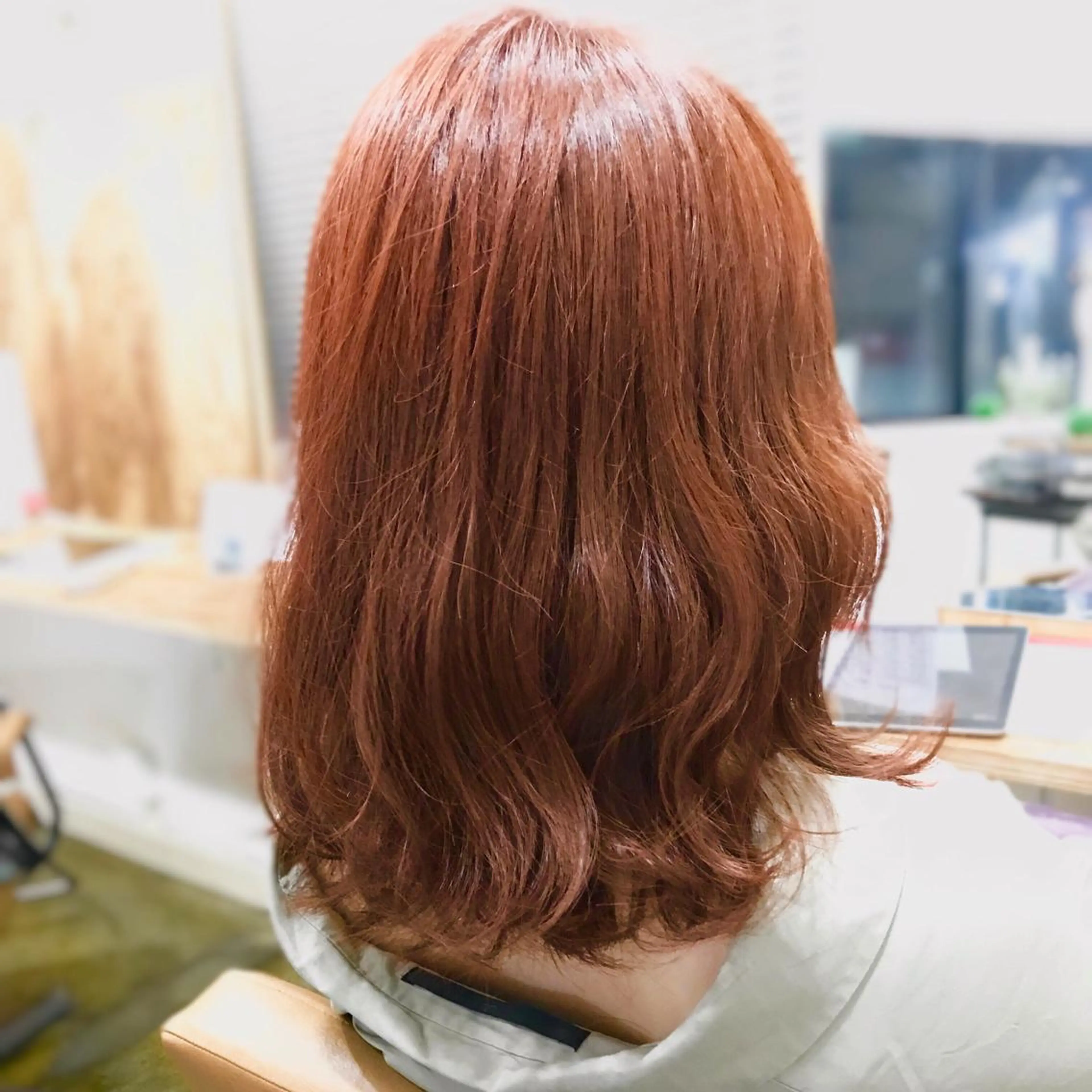 ミディアム カラー オレンジ 💎髪質改善💎 デザイナーshinのヘアスタイル