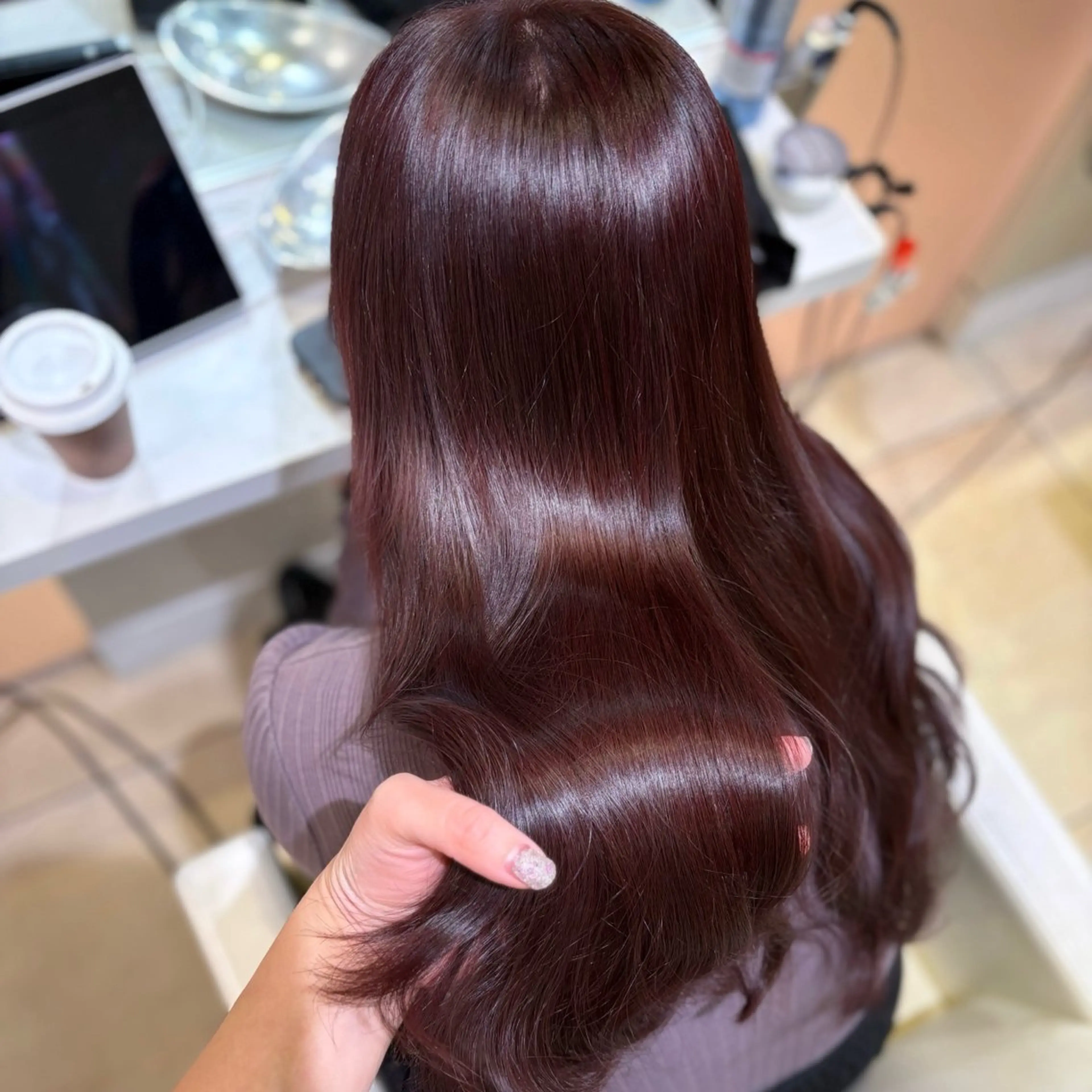 ロング カット ヘアカラー トリートメント 🎀艶髪/韓国❤︎ 新宿Kanaのヘアスタイル