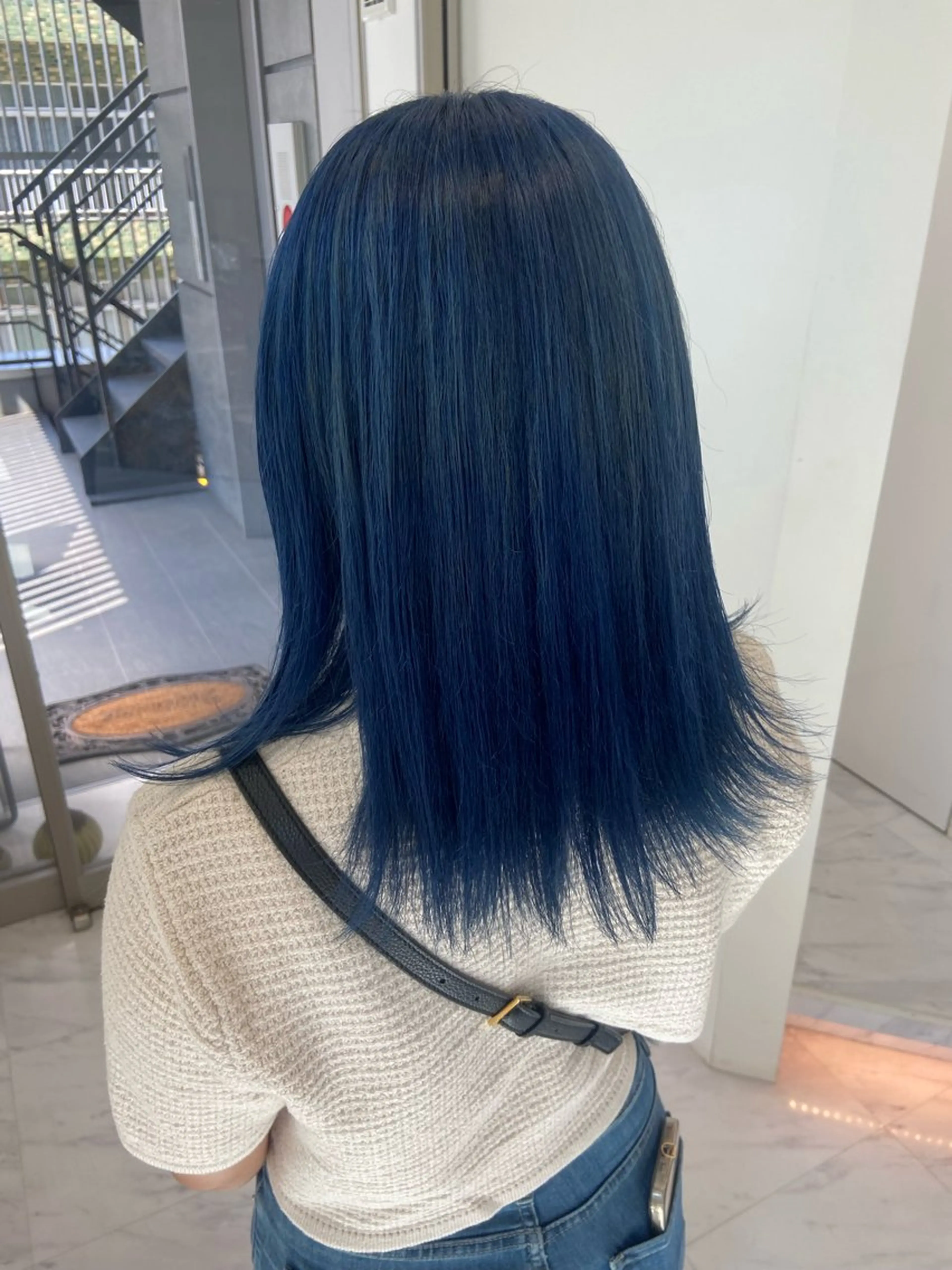 ショート カラー ブルーカラー ネイビーカラー カット ヘアカラー トリートメント 名駅/ハイトーン /Y2k/YUNAのヘアスタイル