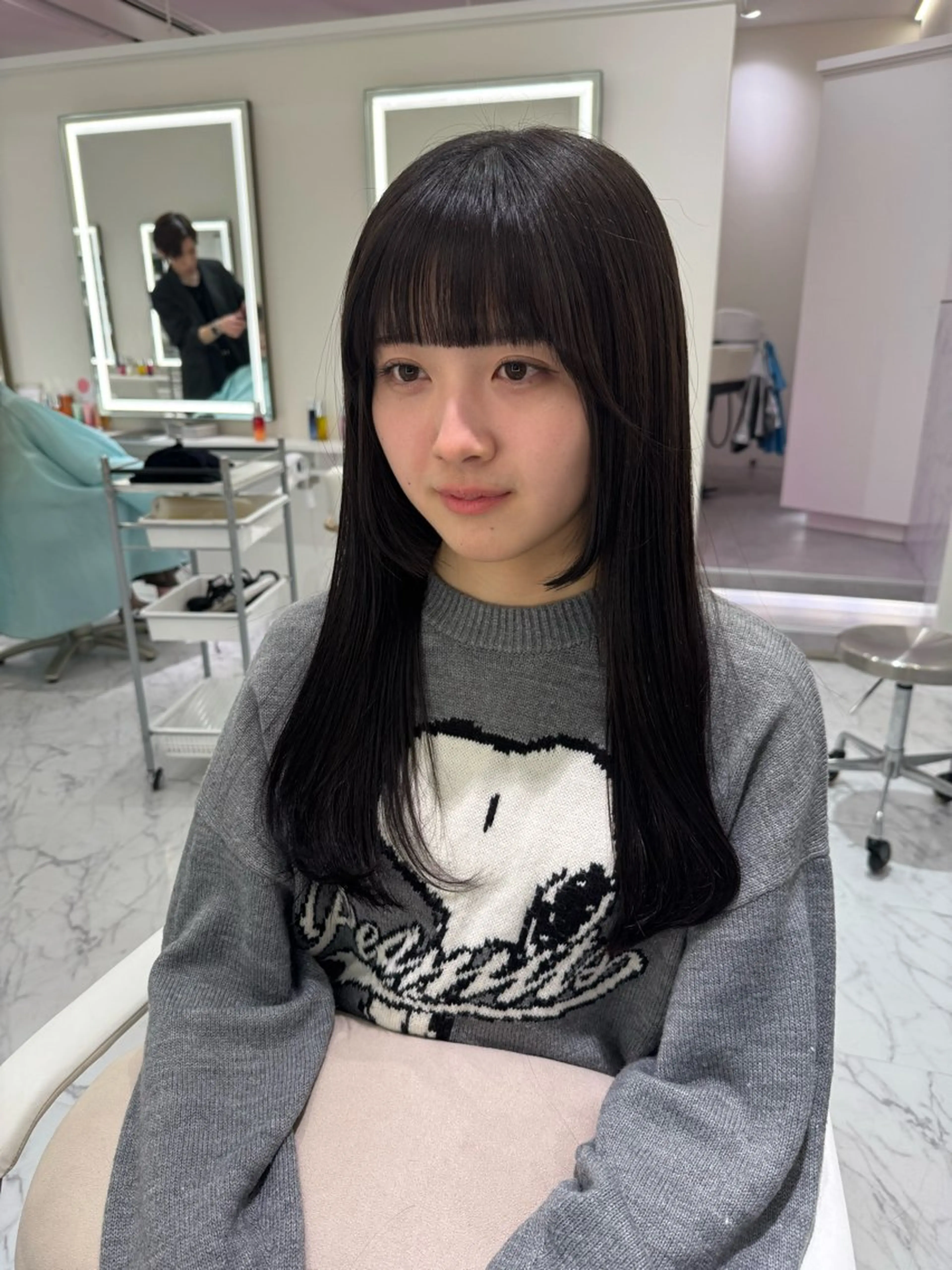 ロング カラー ヘアカラー トリートメント ParveMix🍀 藤原愛未のヘアスタイル